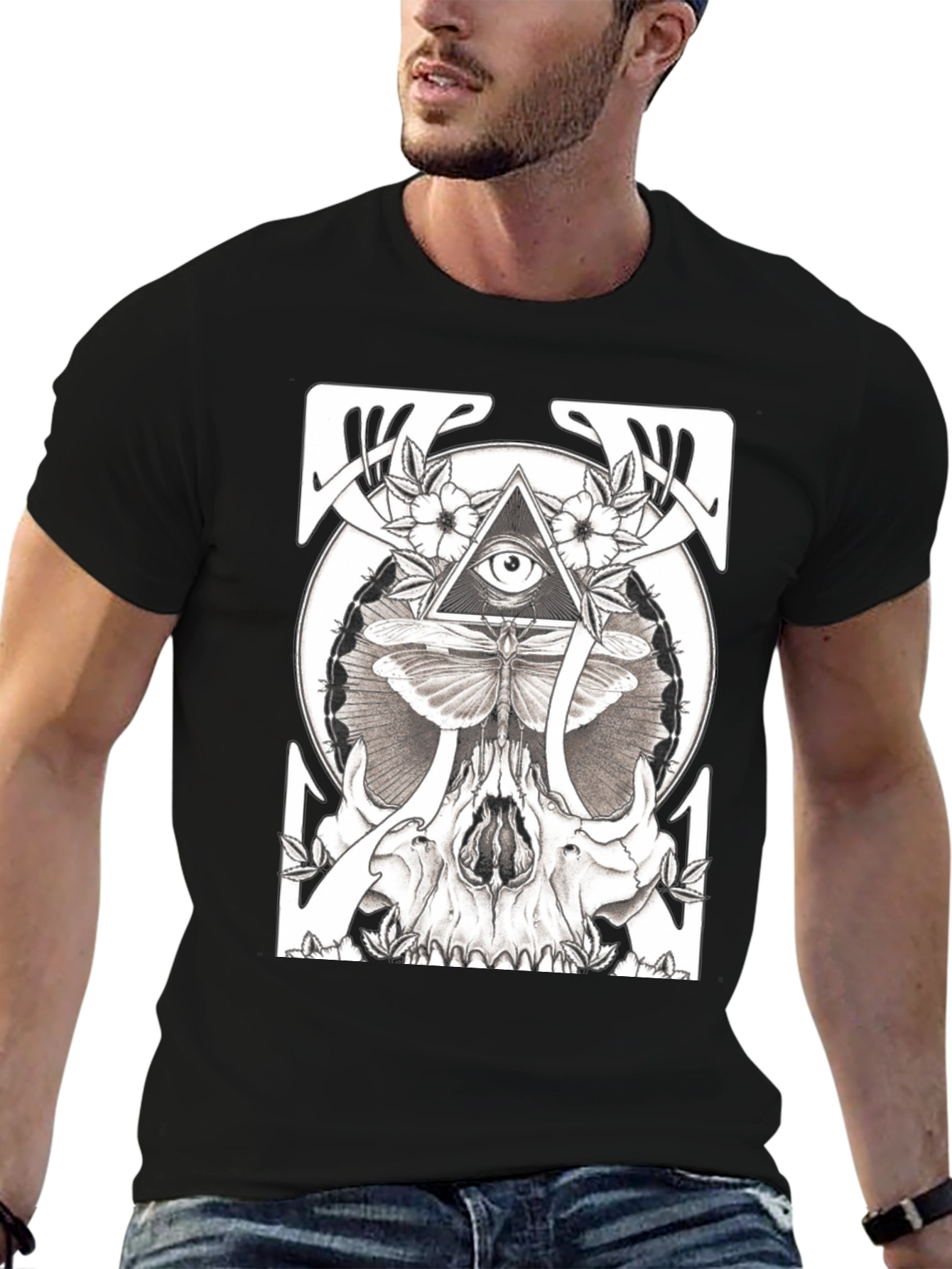 Skull & Eye Graphic T-Shirt - Unique Design
