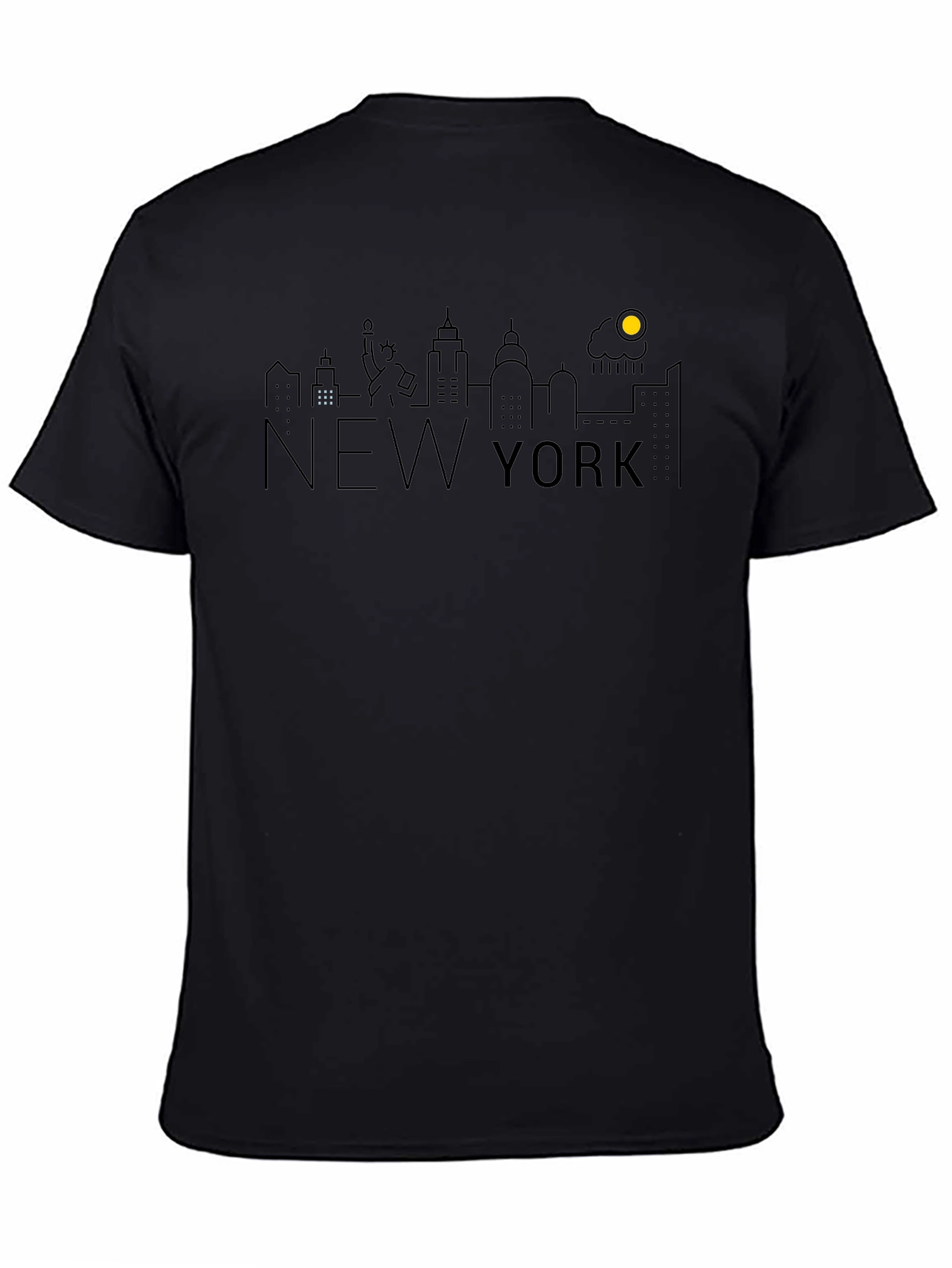 New York City Skyline Graphic Tee - Black