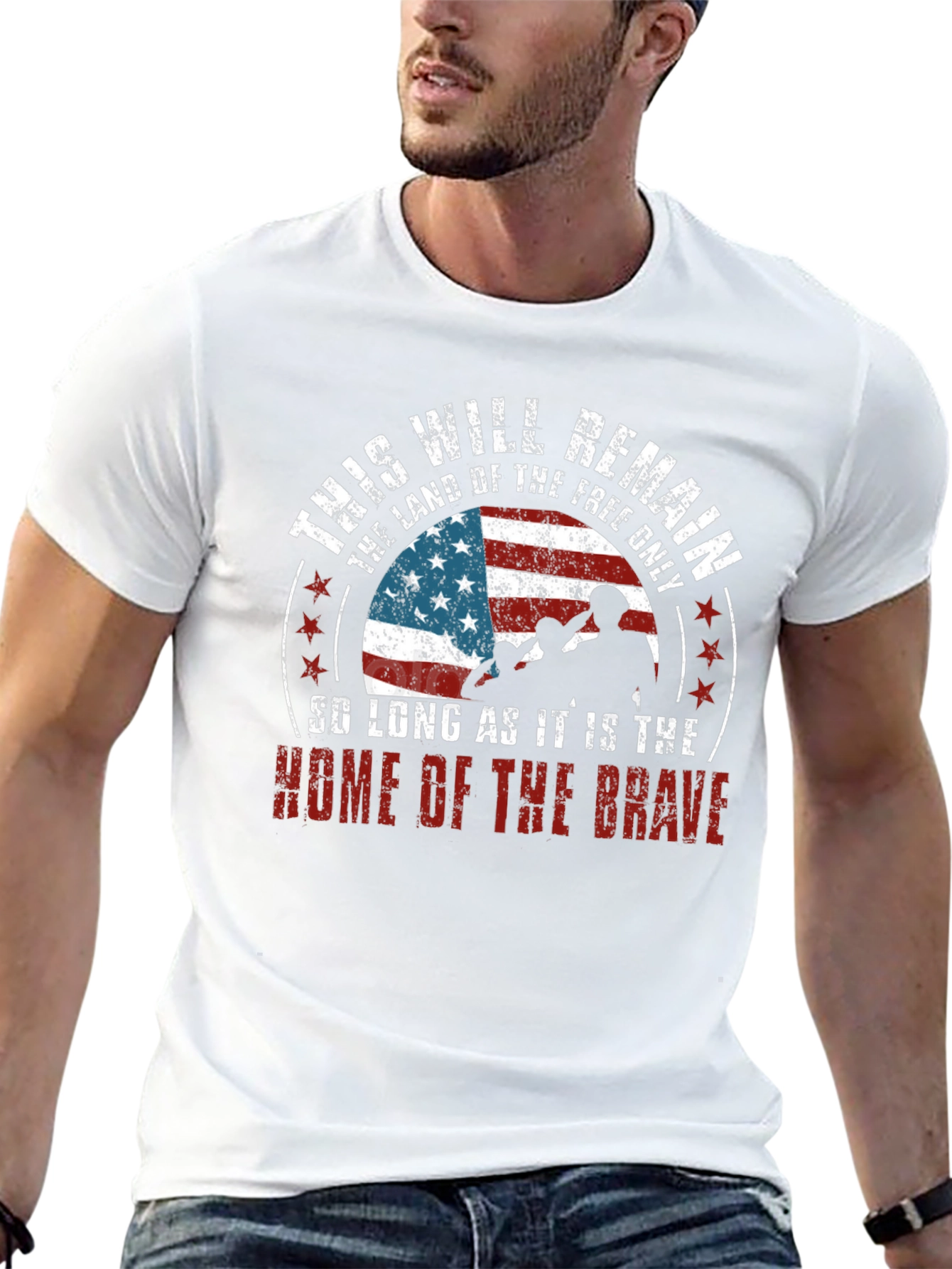 Land of the Free Patriotic Graphic Tee