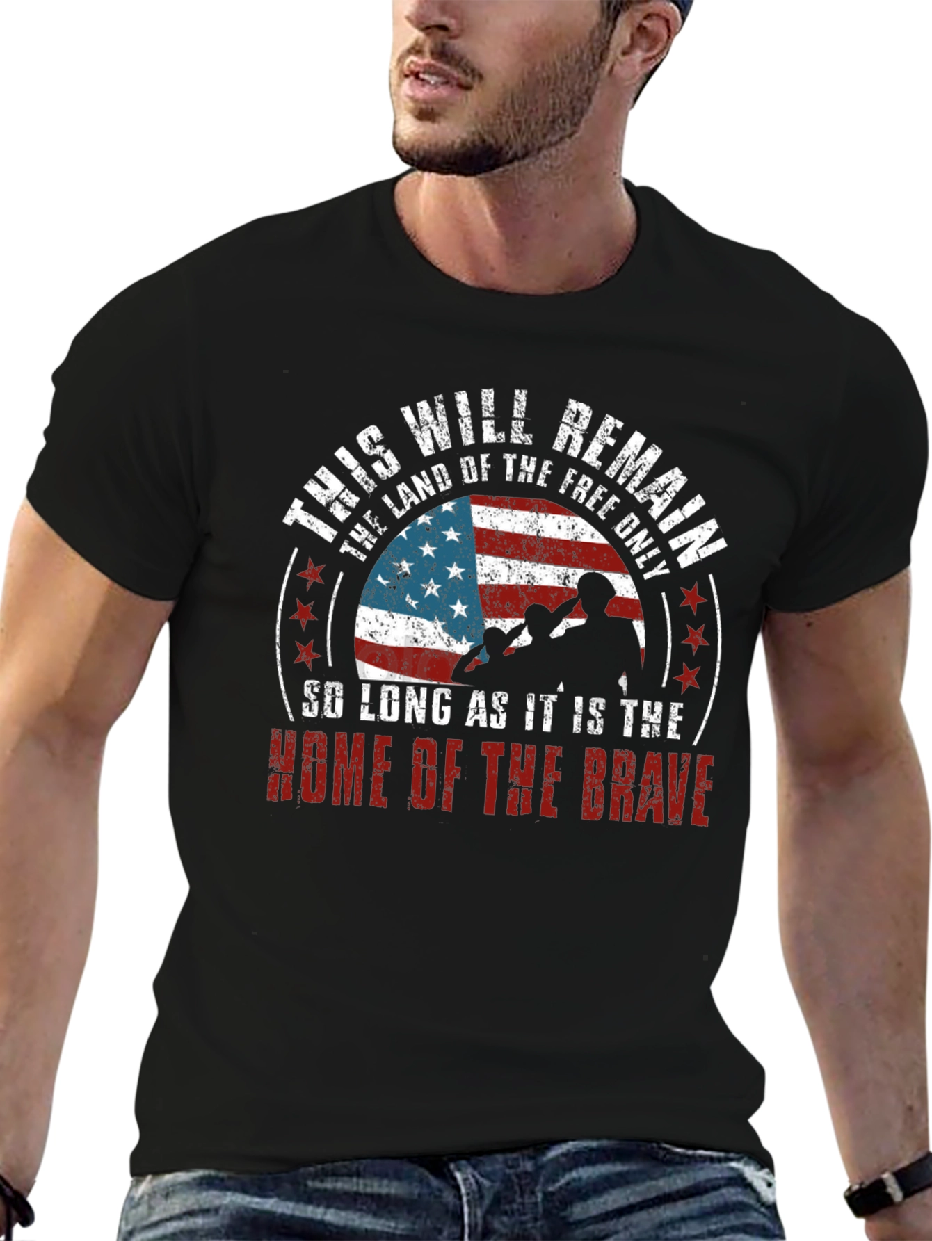 Land of the Free Patriotic Graphic Tee