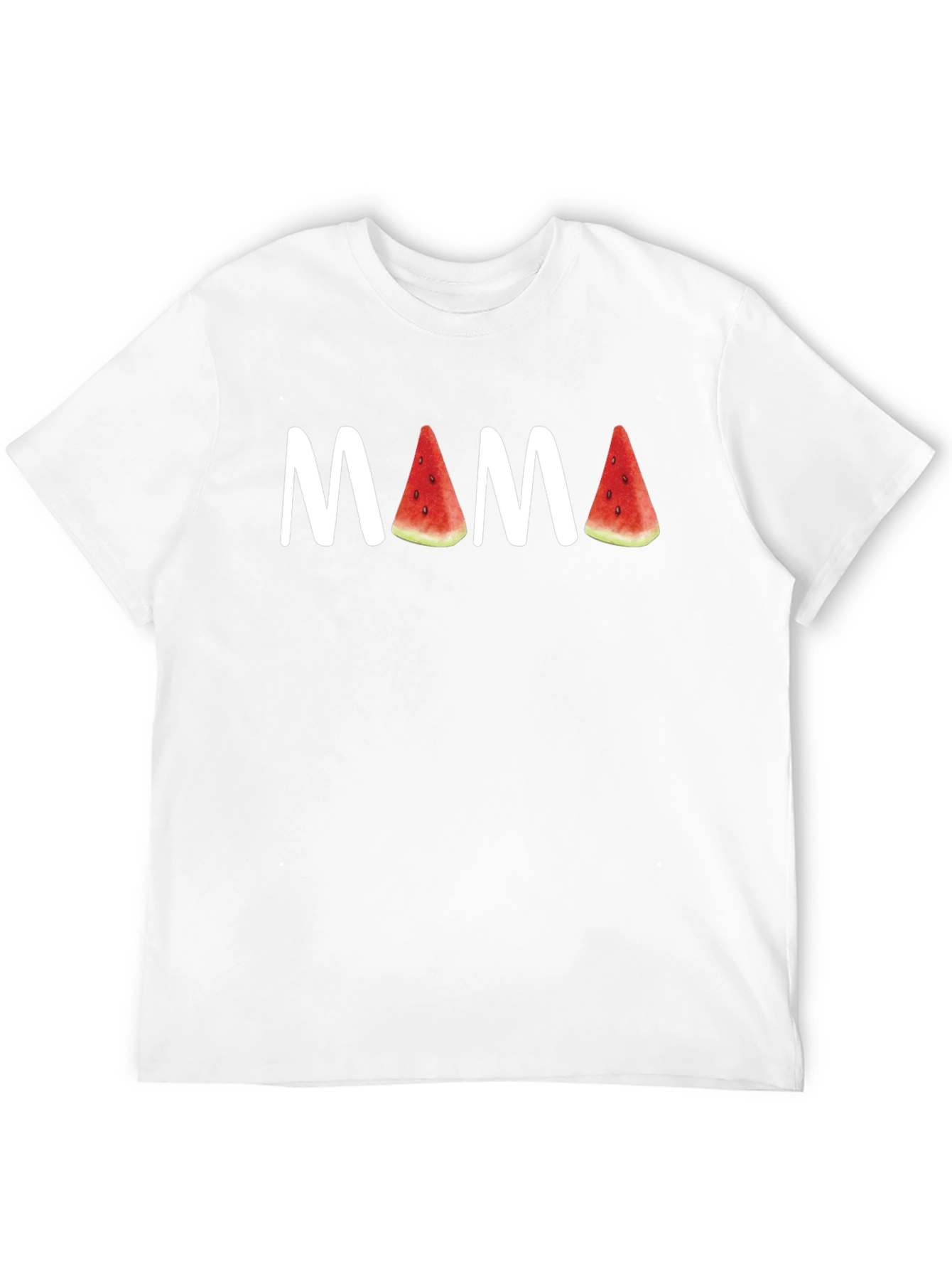 Mama Watermelon Graphic Tee - Black Cotton T-Shirt