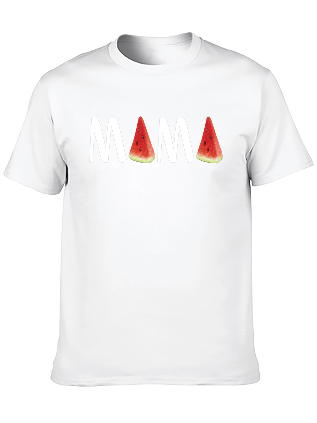 Mama Watermelon Graphic Tee - Black Cotton T-Shirt
