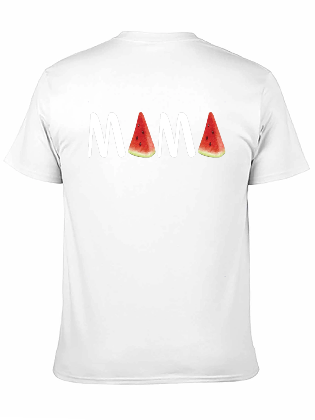 Mama Watermelon Graphic Tee - Black Cotton T-Shirt