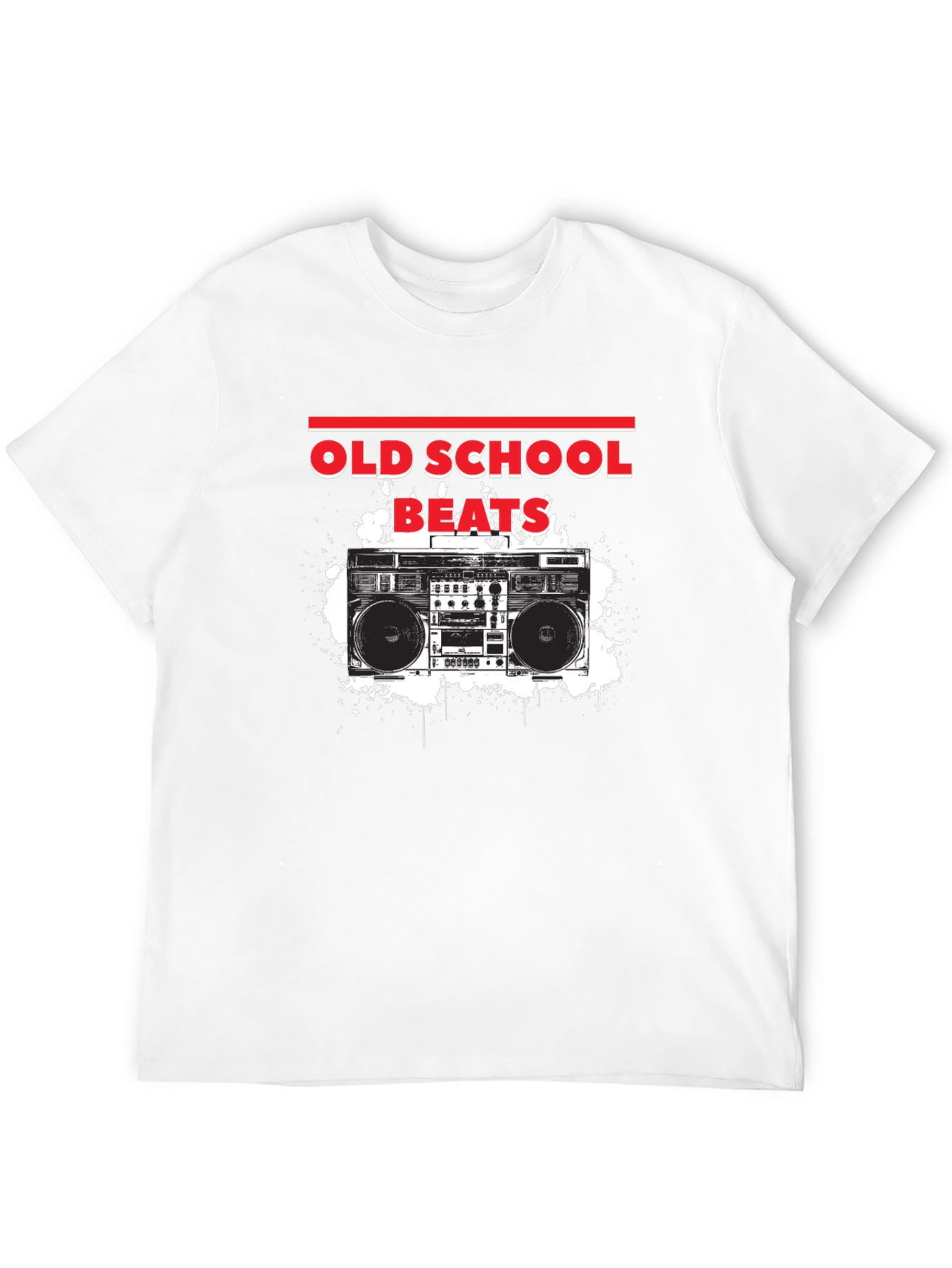Old School Beats Graphic T-Shirt - Retro Boombox Design