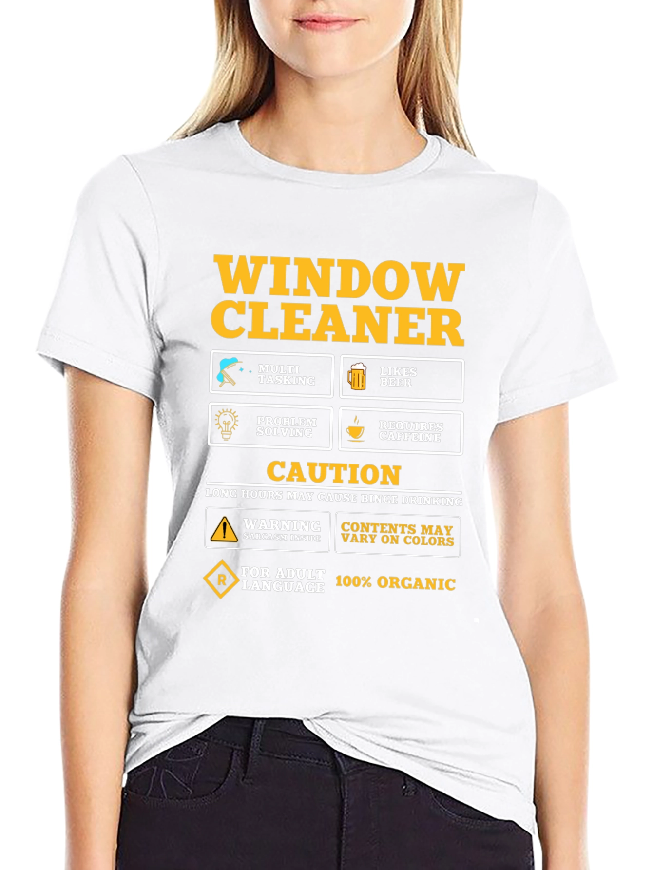 Window Cleaner Humor Graphic T-Shirt