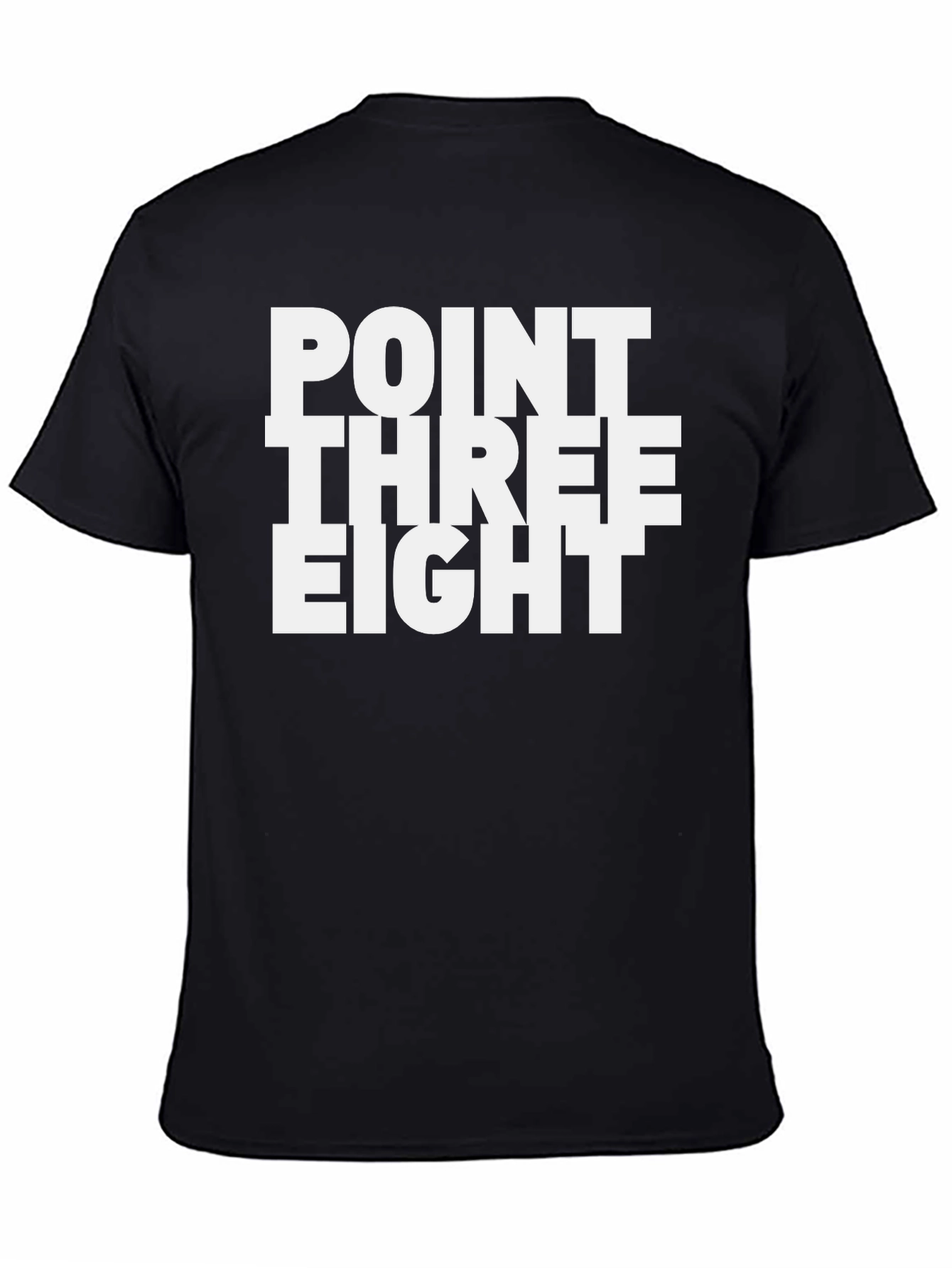 Point Three Eight Graphic Tee - Black Cotton T-Shirt