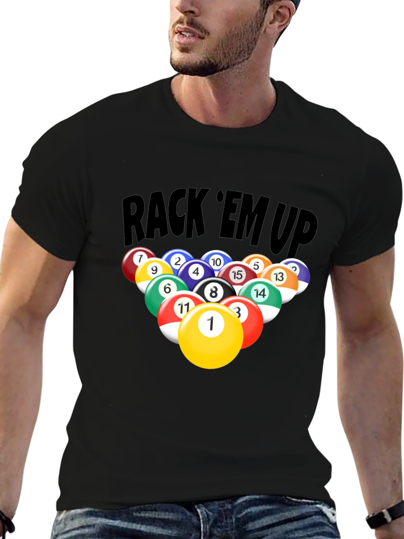 Rack Em Up Billiards Graphic T-Shirt