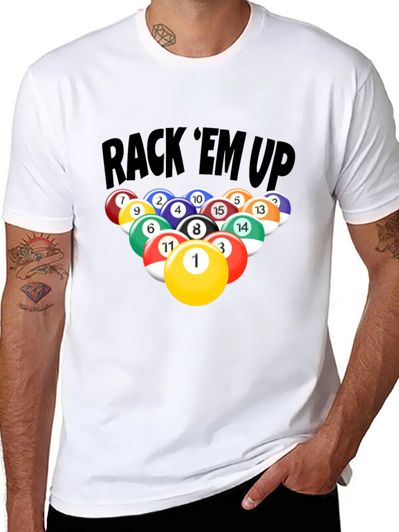 Rack Em Up Billiards Graphic T-Shirt