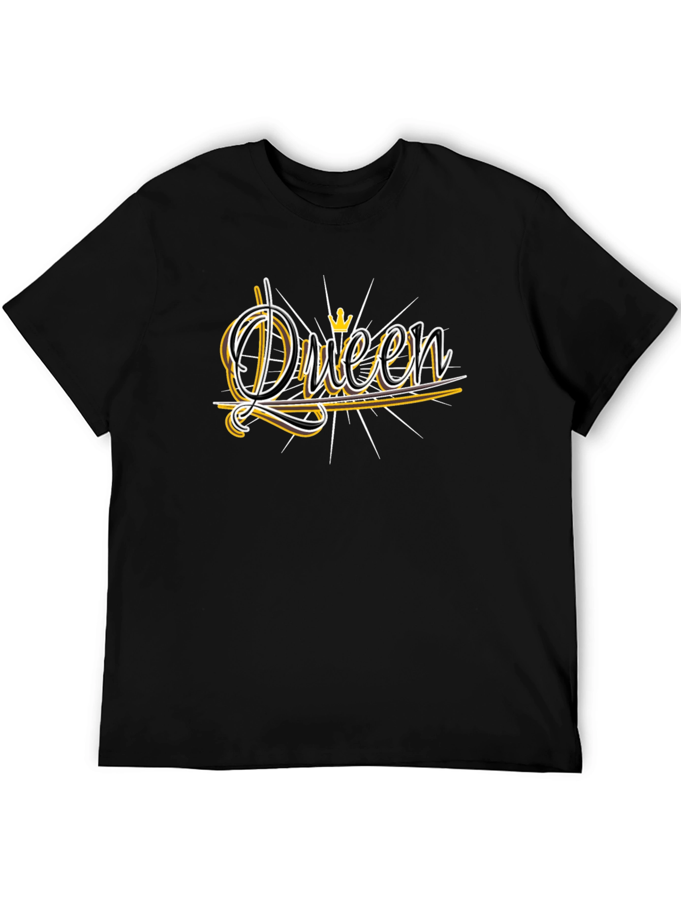 Queen Graphic Print T-Shirt - Black