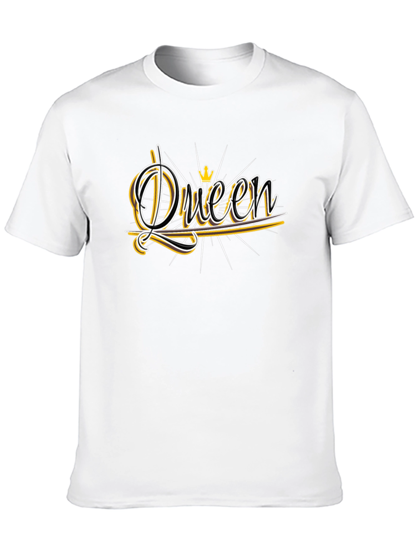 Queen Graphic Print T-Shirt - Black