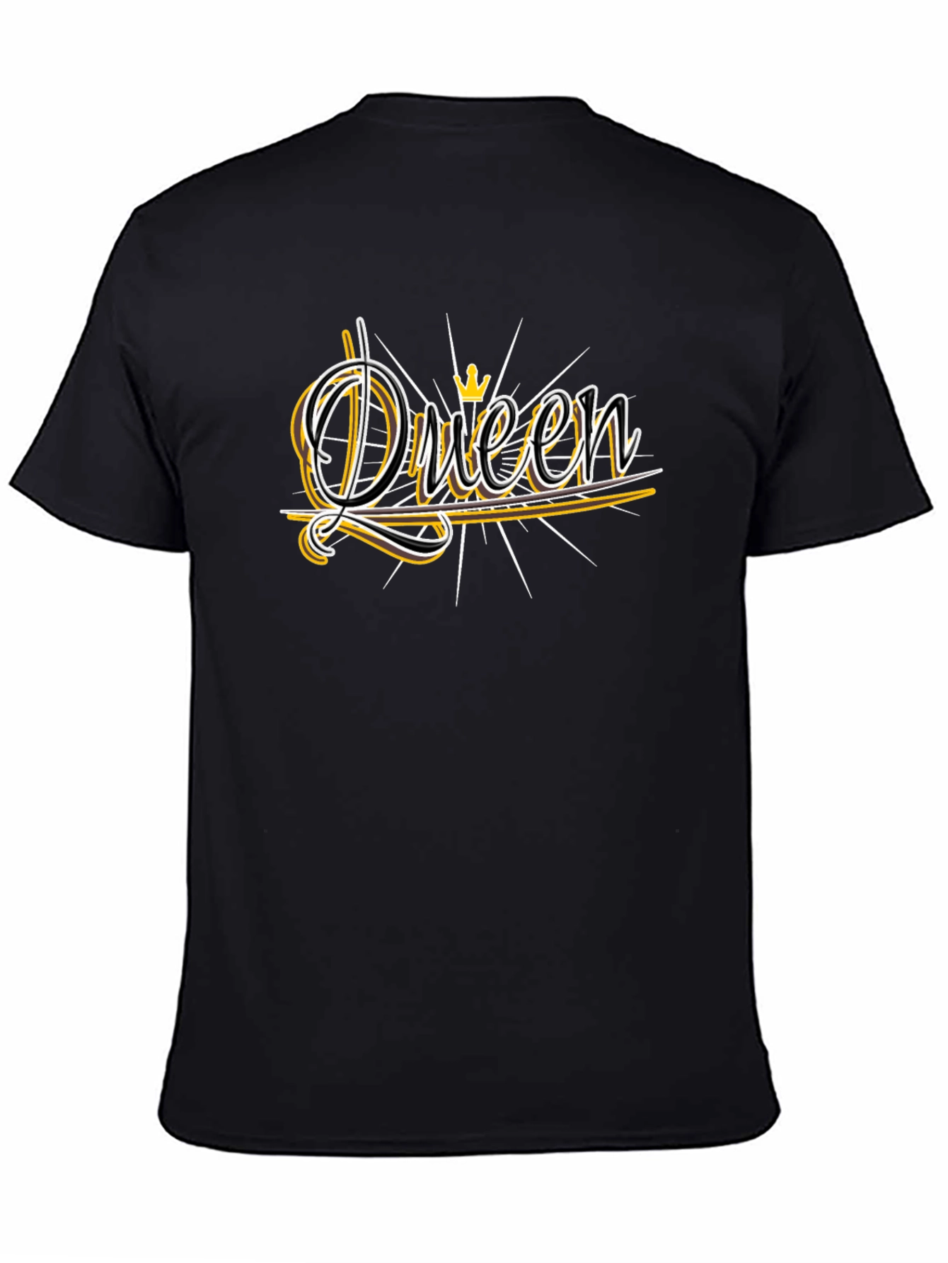 Queen Graphic Print T-Shirt - Black