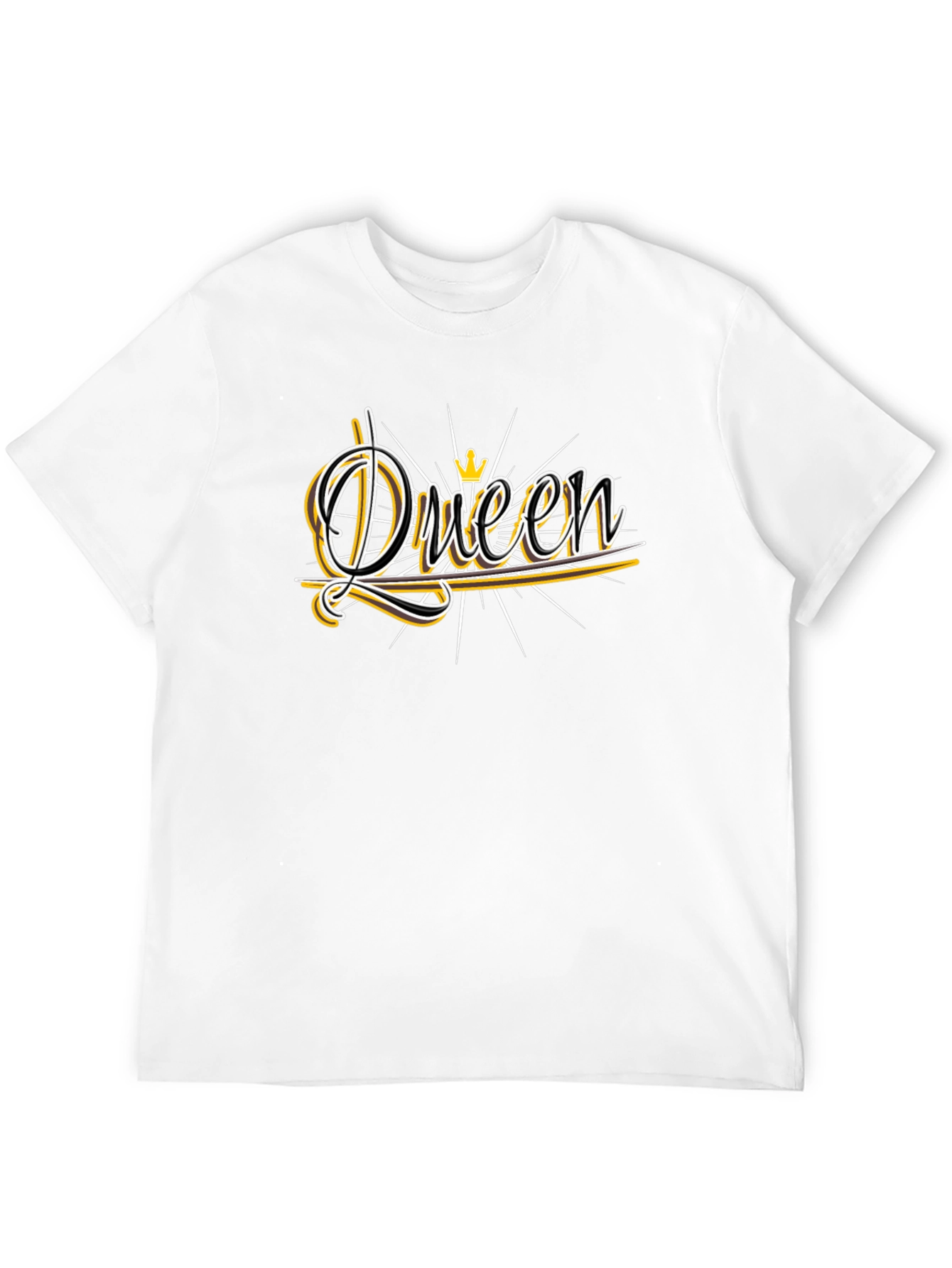 Queen Graphic Print T-Shirt - Black