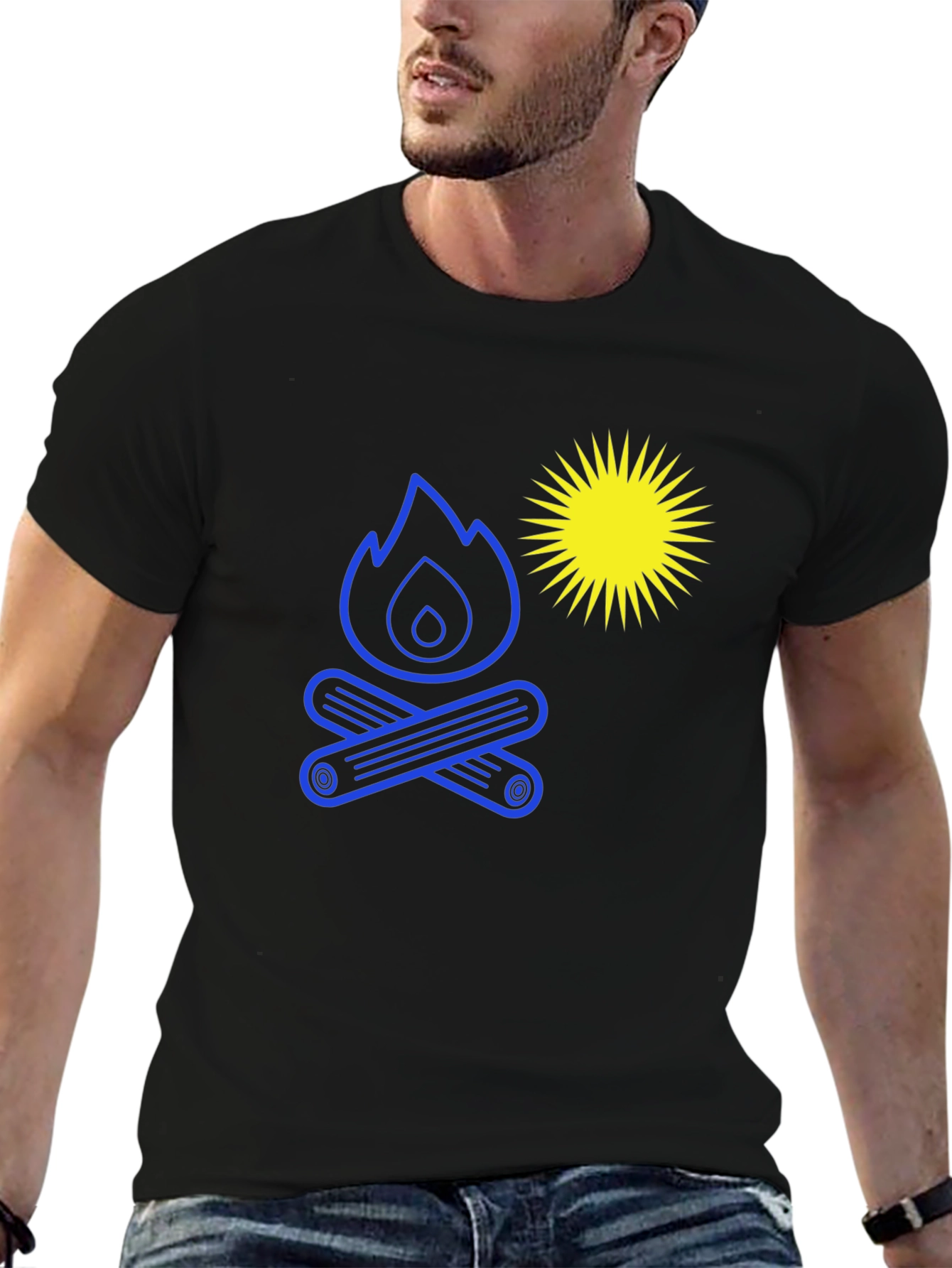 Campfire Graphic Tee - Casual Style Bold Print