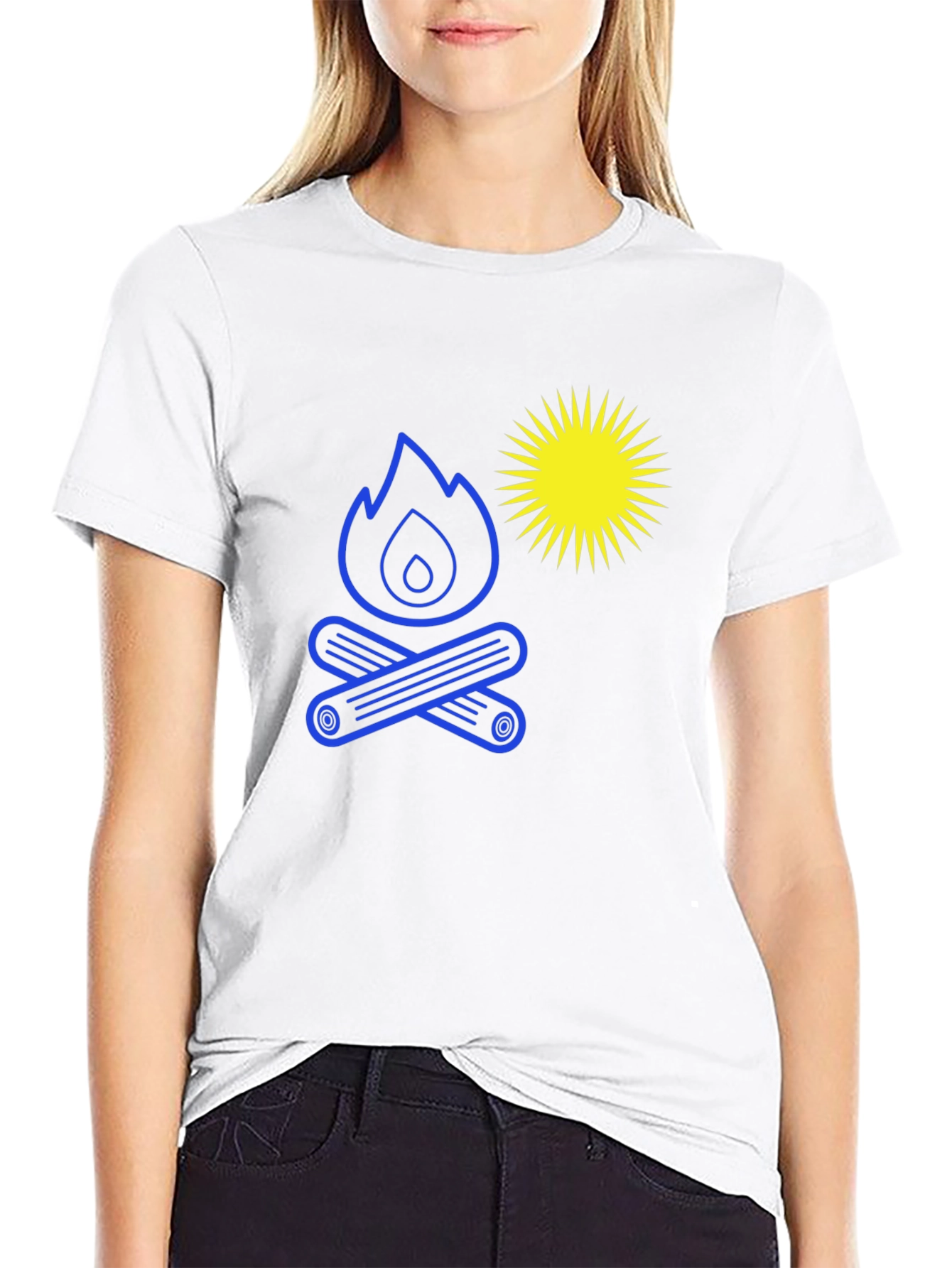 Campfire Graphic Tee - Casual Style Bold Print