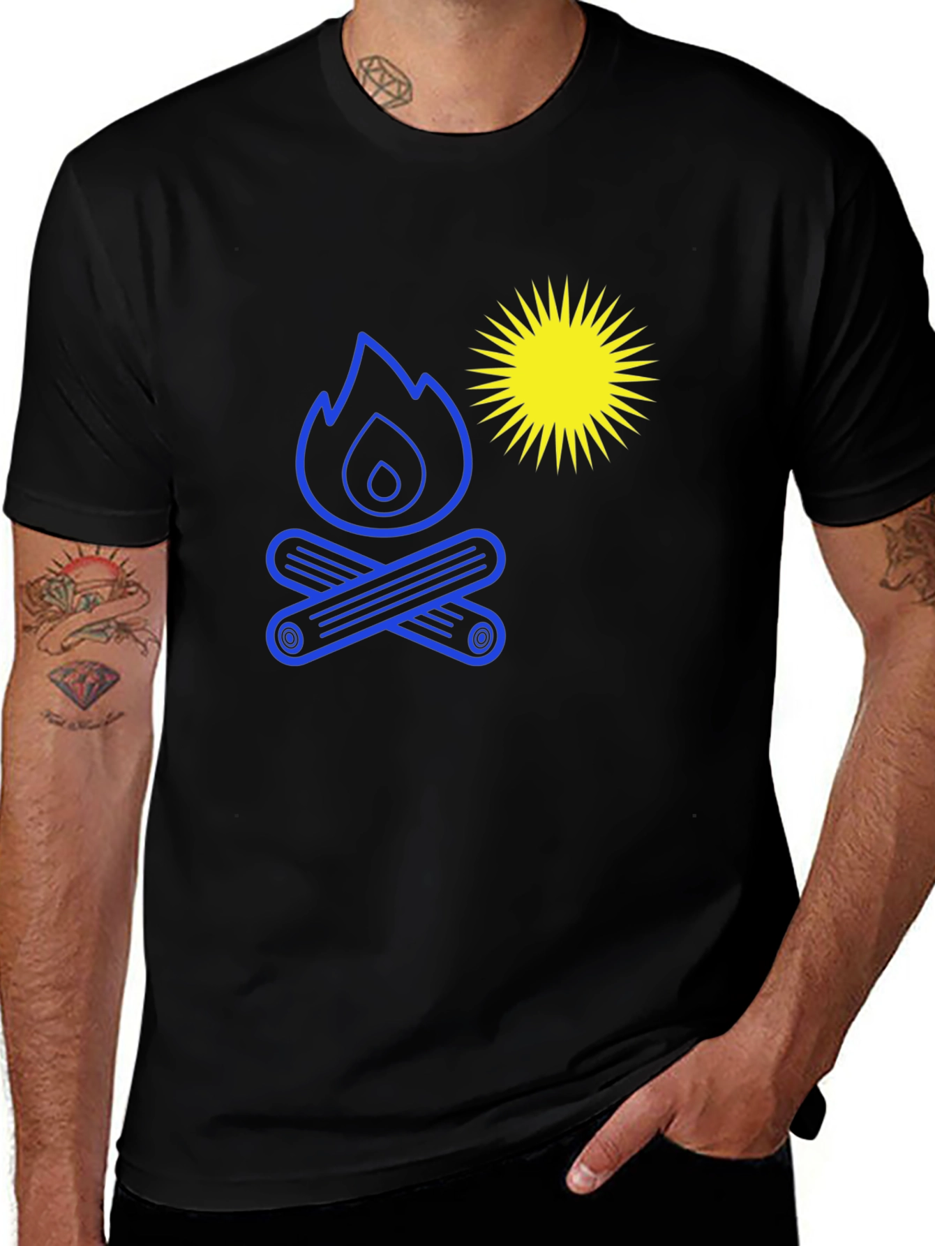 Campfire Graphic Tee - Casual Style Bold Print
