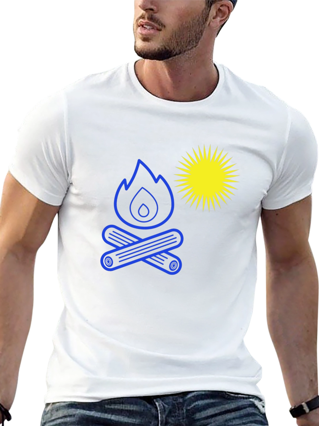 Campfire Graphic Tee - Casual Style Bold Print