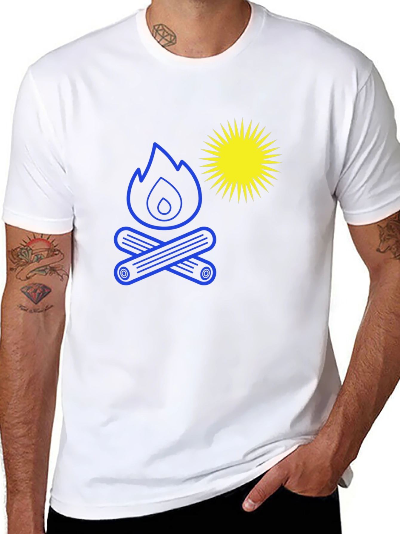 Campfire Graphic Tee - Casual Style Bold Print