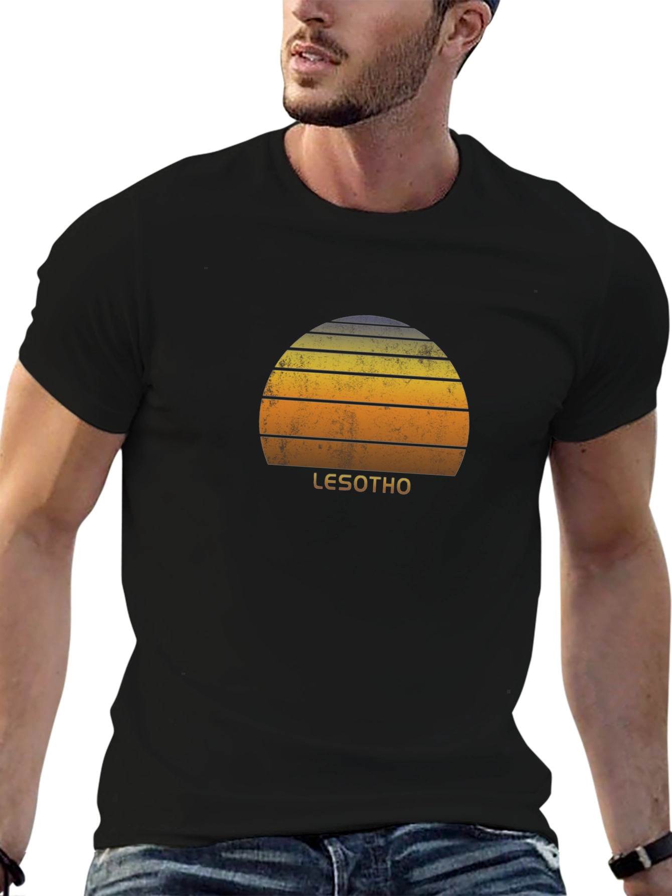Retro Lesotho Sunset Graphic Tee