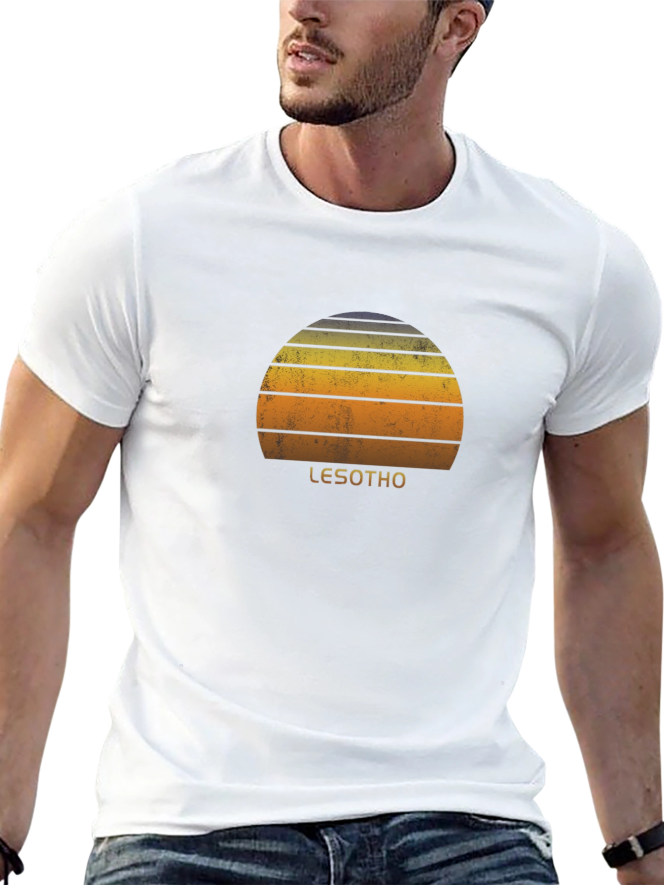 Retro Lesotho Sunset Graphic Tee