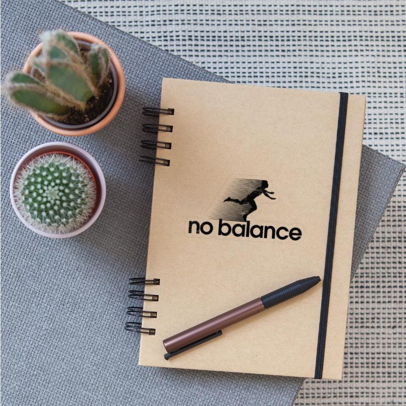 No Balance Black Retro Funny Running