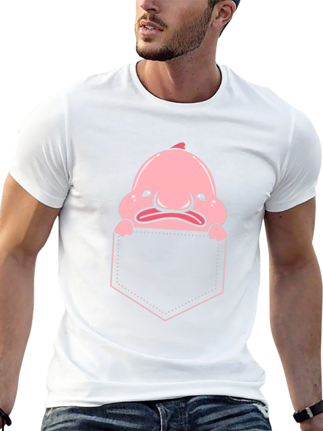 Blobfish Pocket T-Shirt - Funny Sea Creature Tee