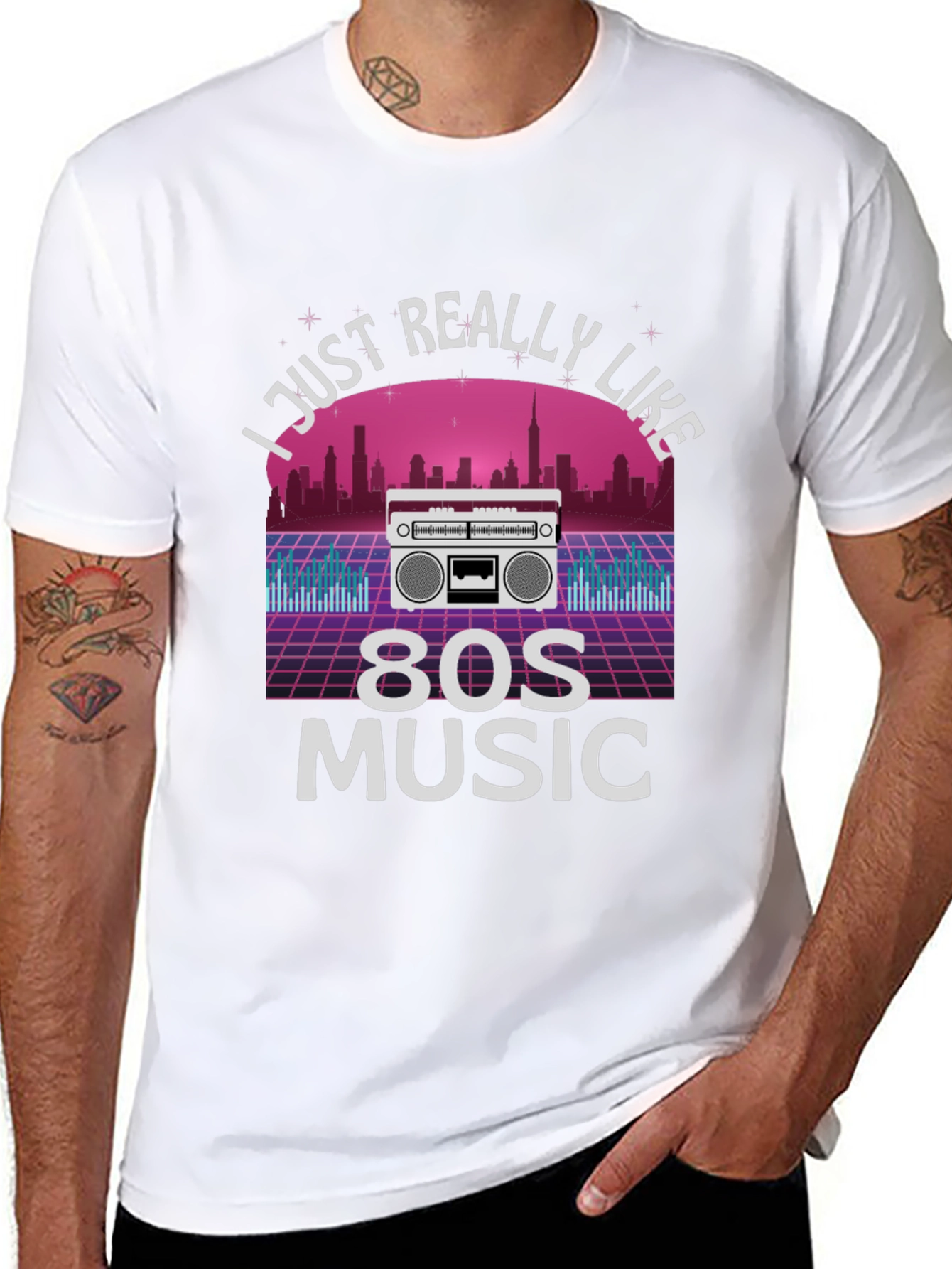 I Love 80s Music Retro Graphic Tee