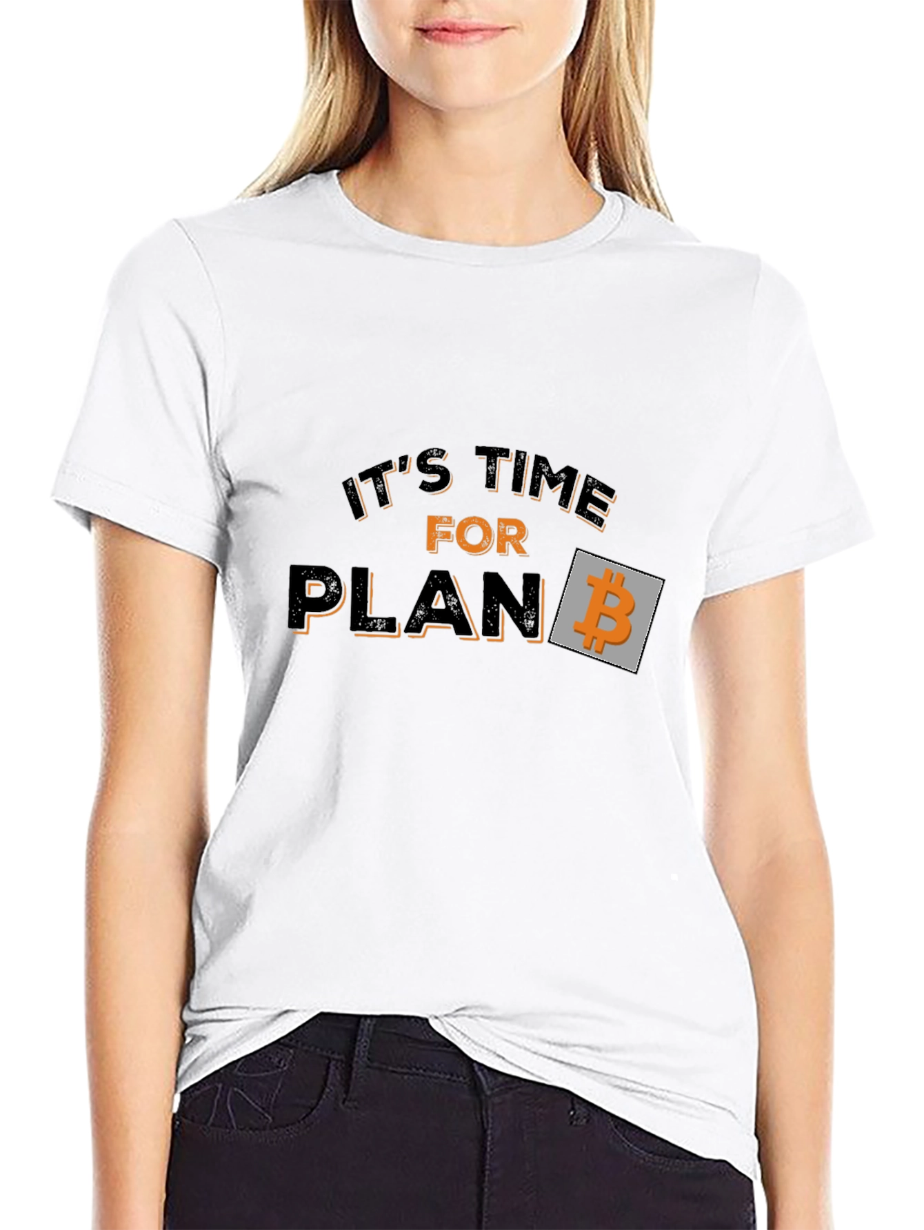 Bitcoin Plan B Black Graphic Tee