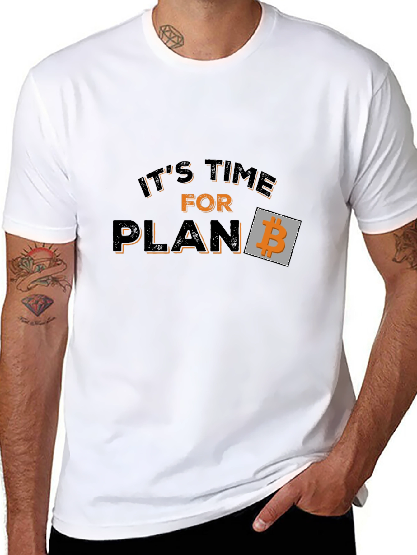 Bitcoin Plan B Black Graphic Tee
