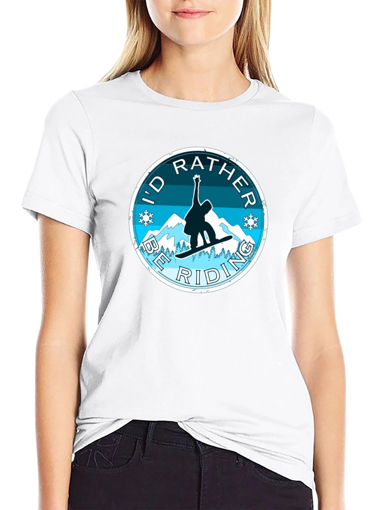 Id Rather Be Riding Snowboard T-Shirt