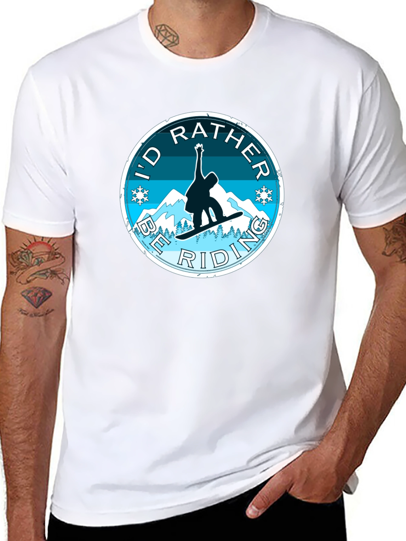 Id Rather Be Riding Snowboard T-Shirt