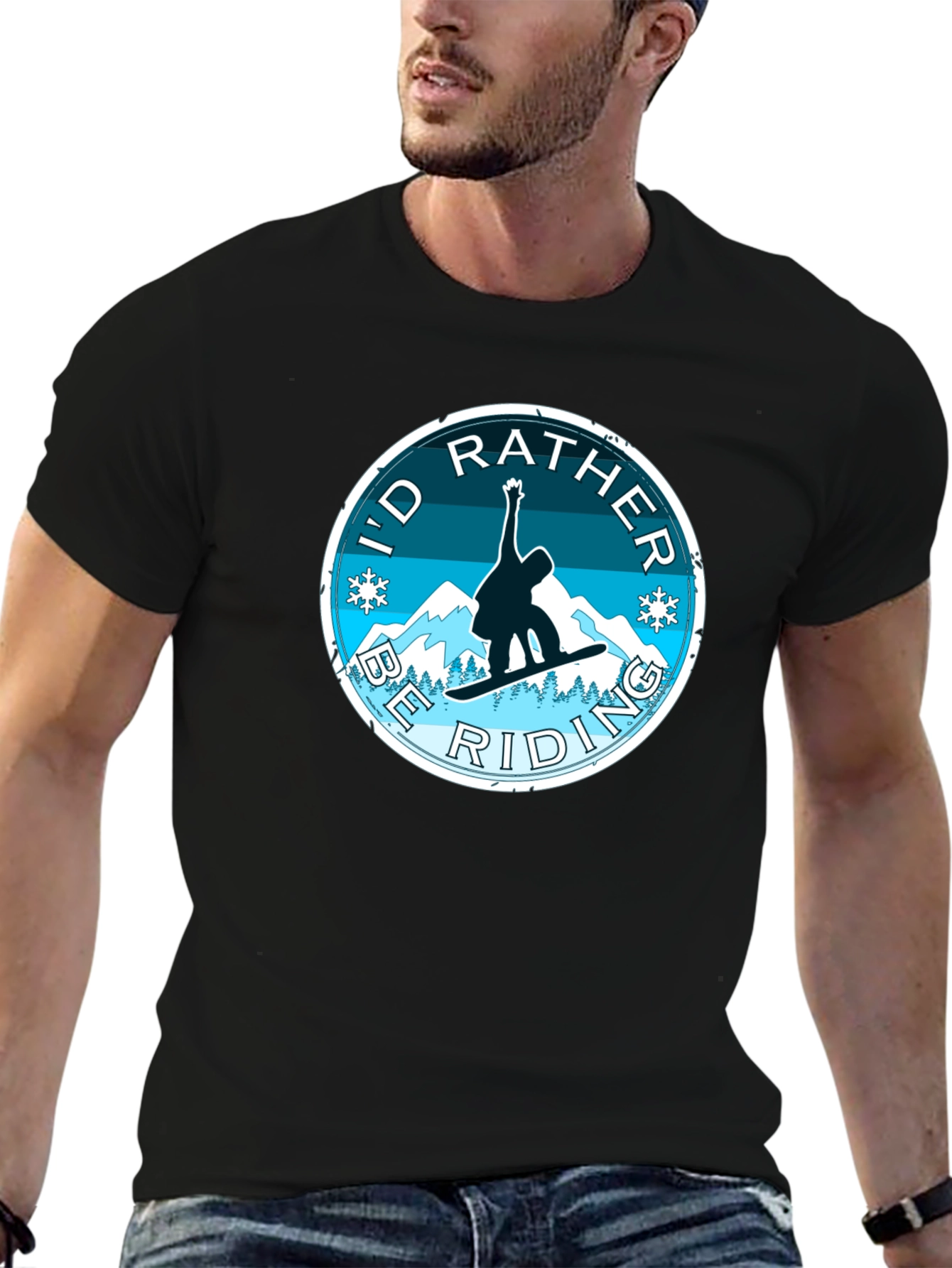 Id Rather Be Riding Snowboard T-Shirt