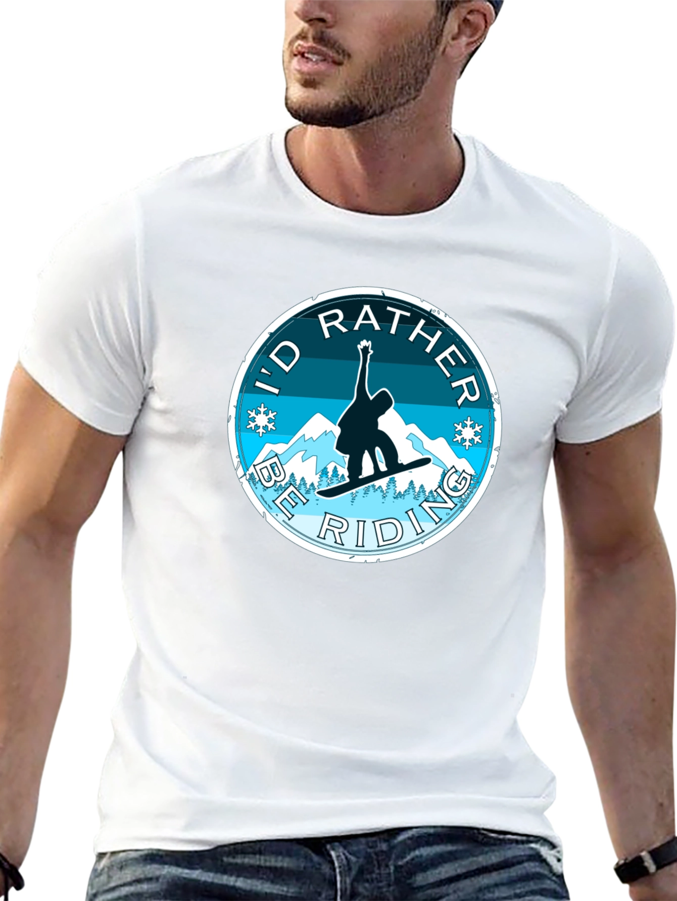 Id Rather Be Riding Snowboard T-Shirt