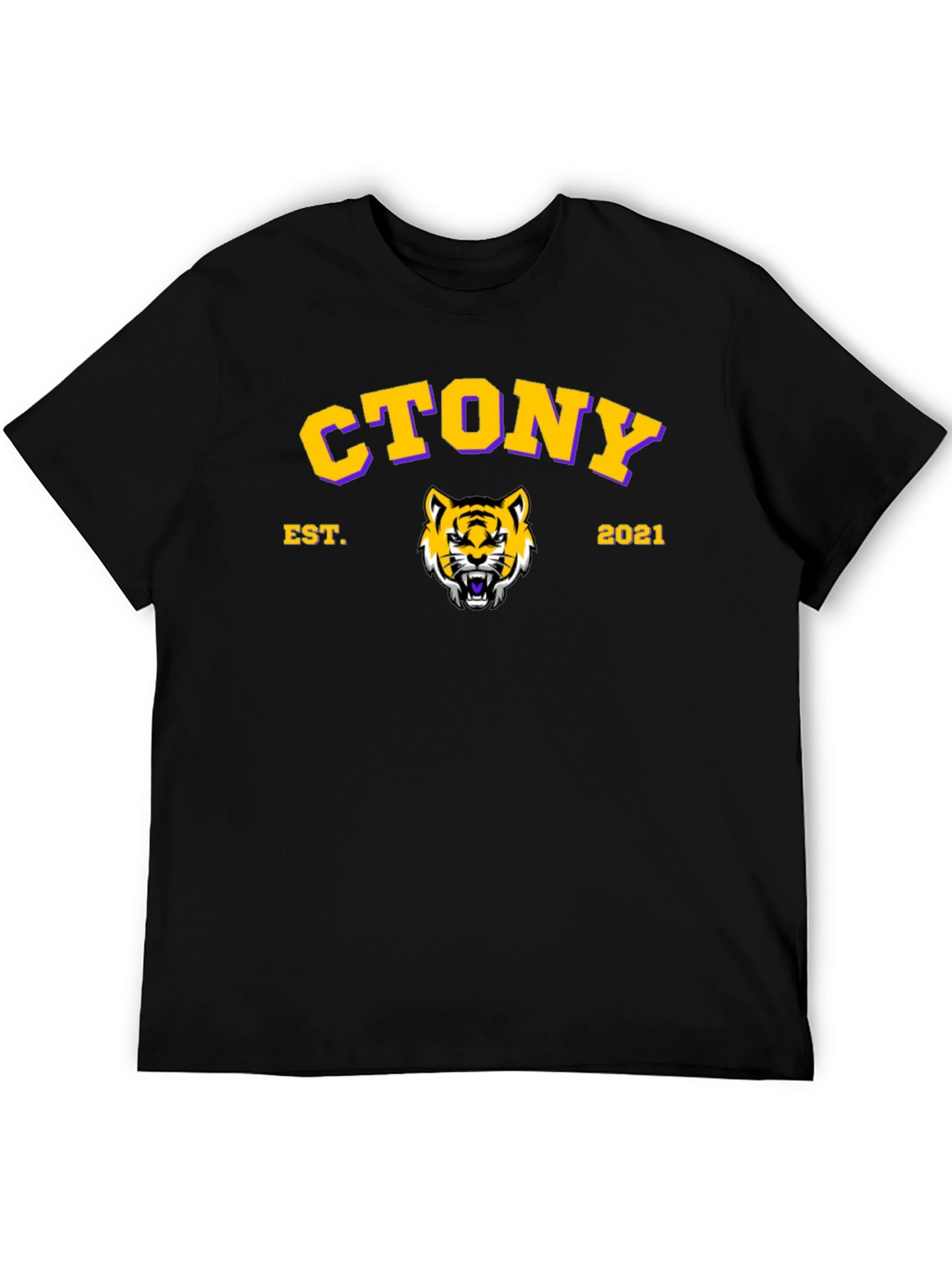 CTONY Tiger Graphic Black T-Shirt
