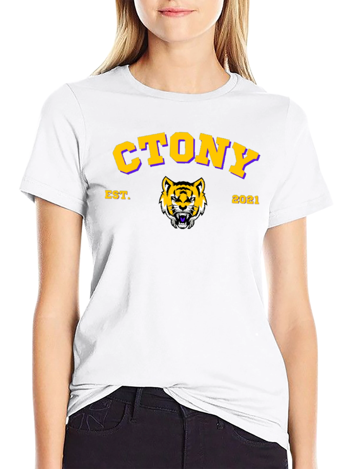 CTONY Tiger Graphic Black T-Shirt