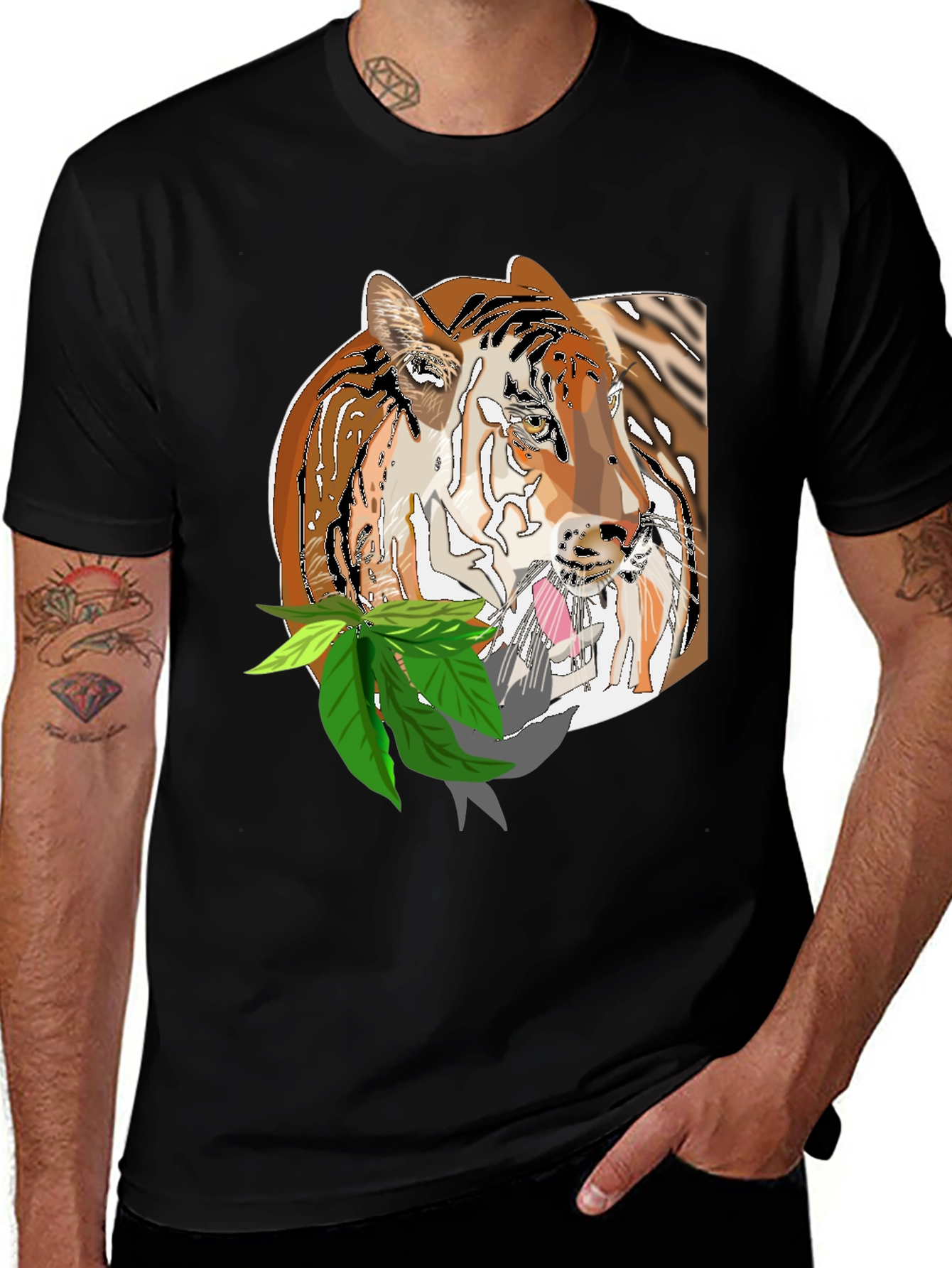 Tiger Graphic Tee - Cool Black T-Shirt
