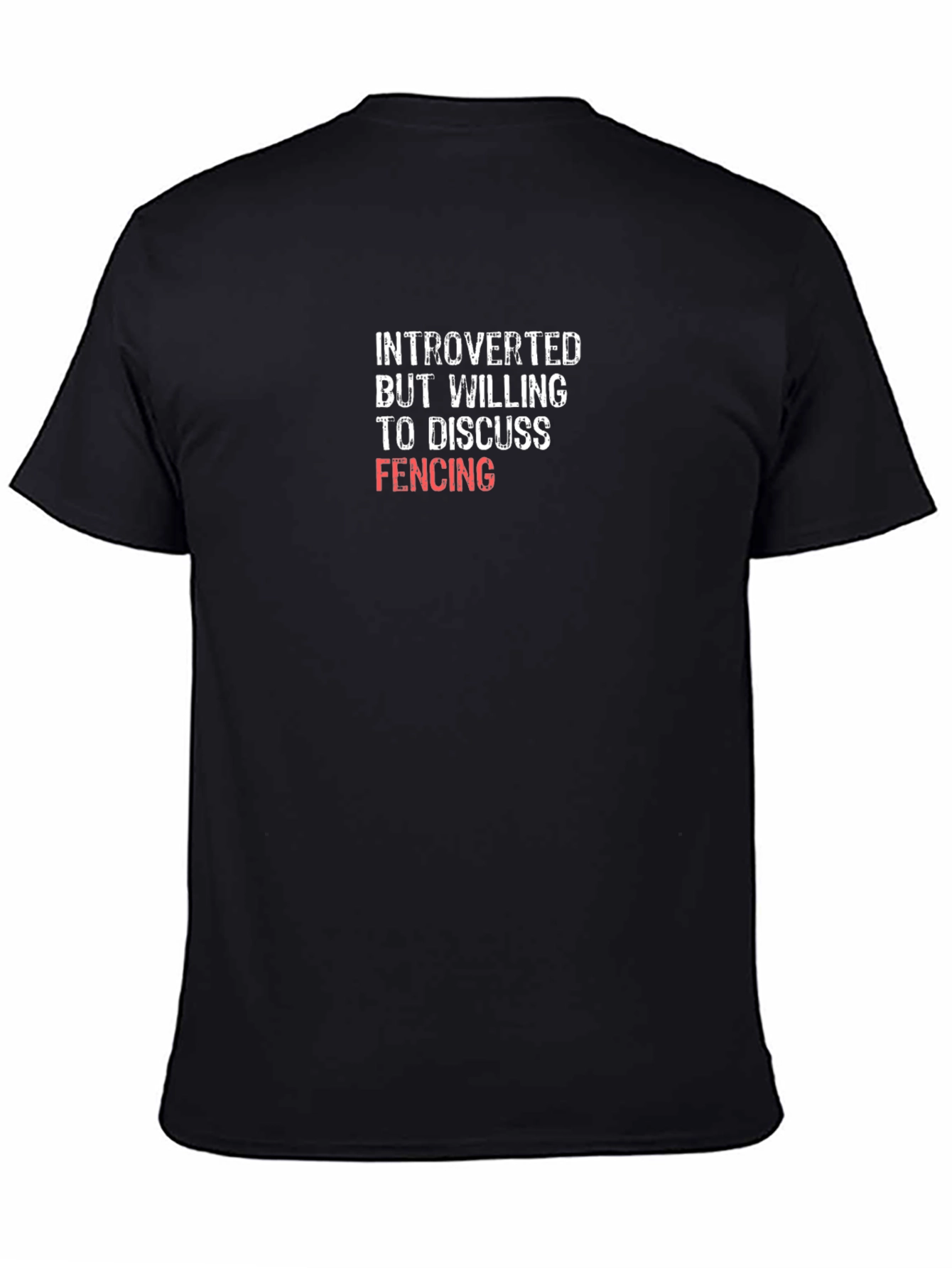 Introverted Fencing T-Shirt - Black Cotton Tee