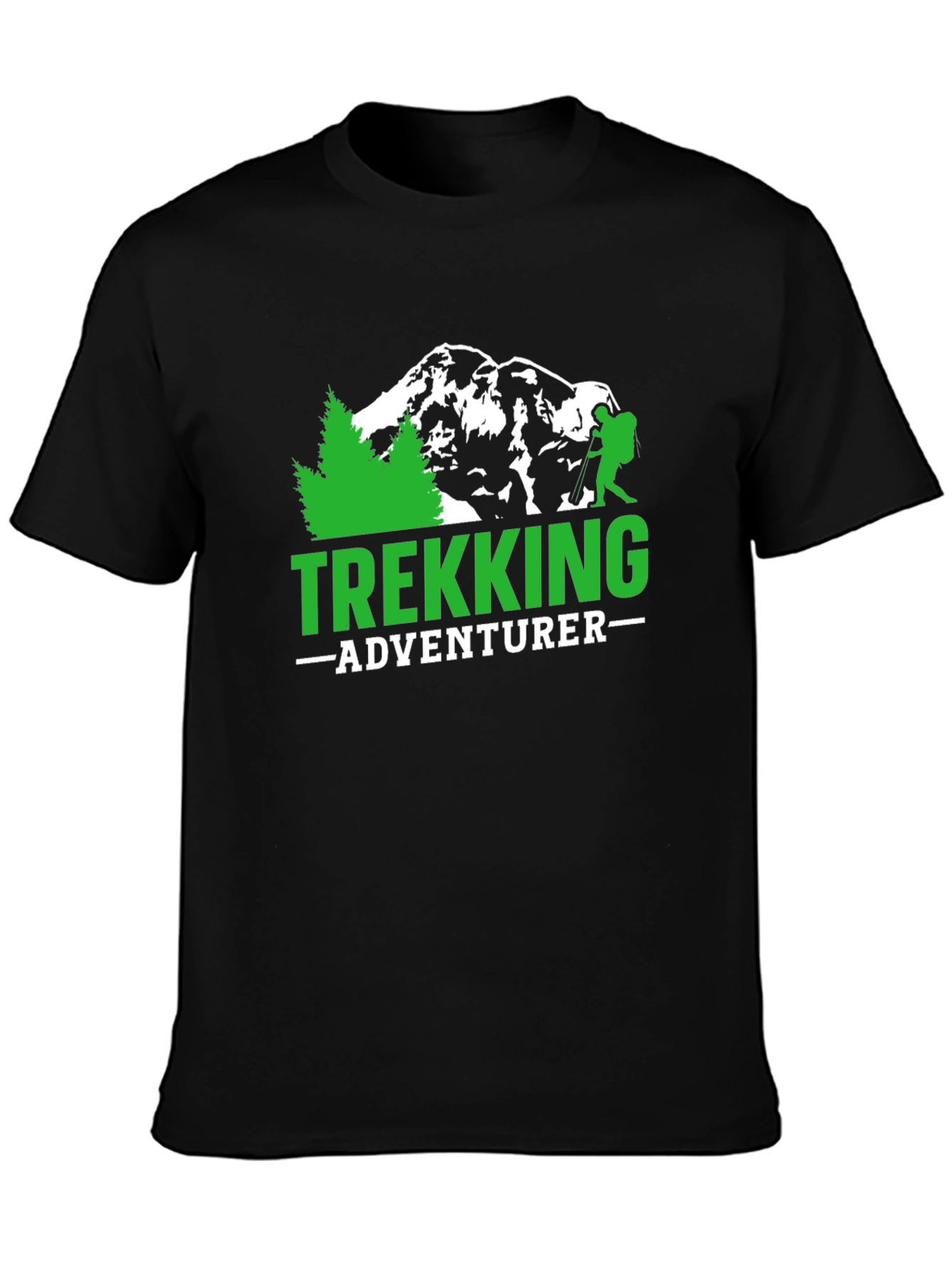 Trekking Adventurer Graphic Tee - Black