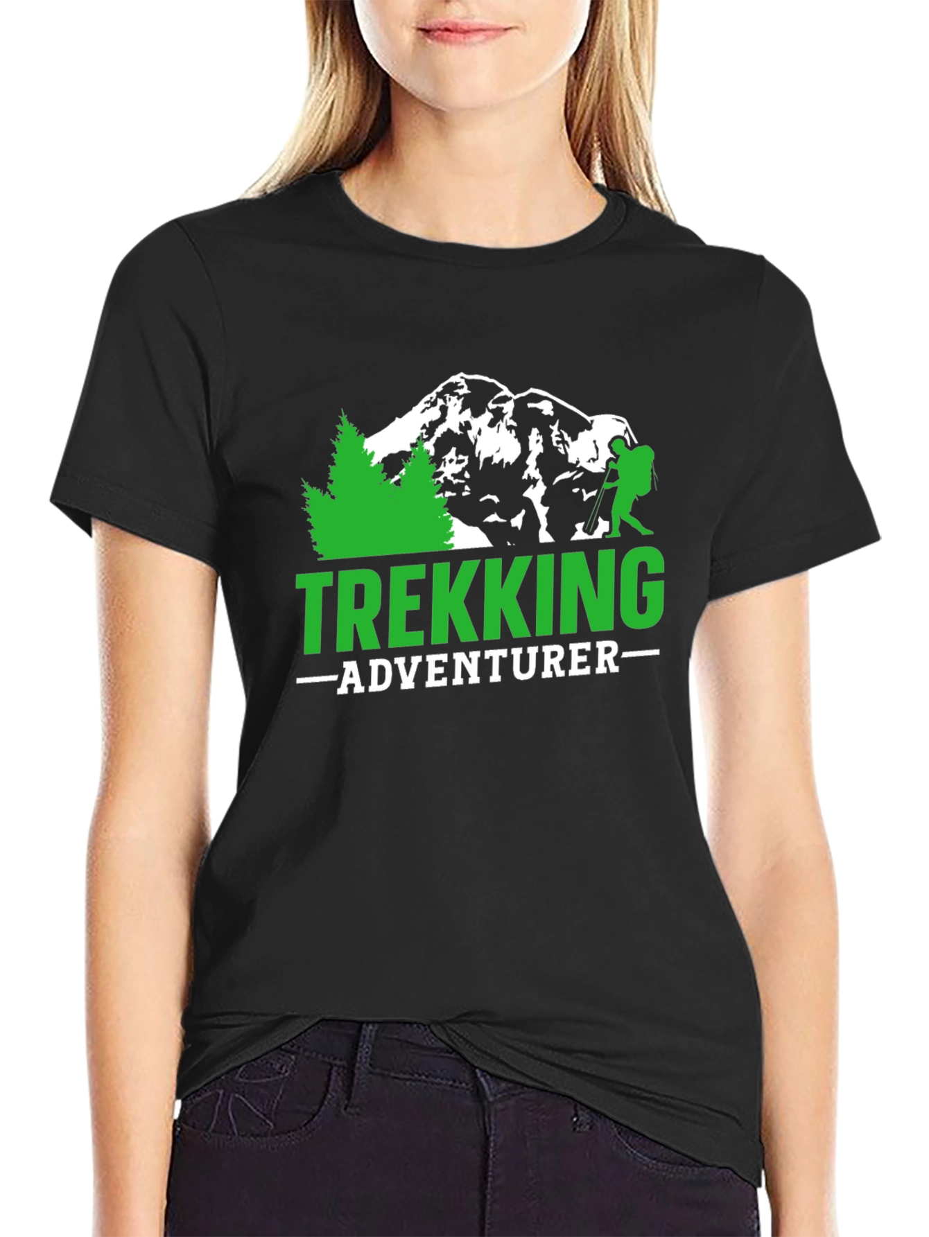 Trekking Adventurer Graphic Tee - Black