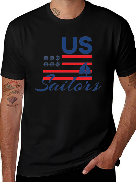 US Sailors American Flag Graphic T-Shirt