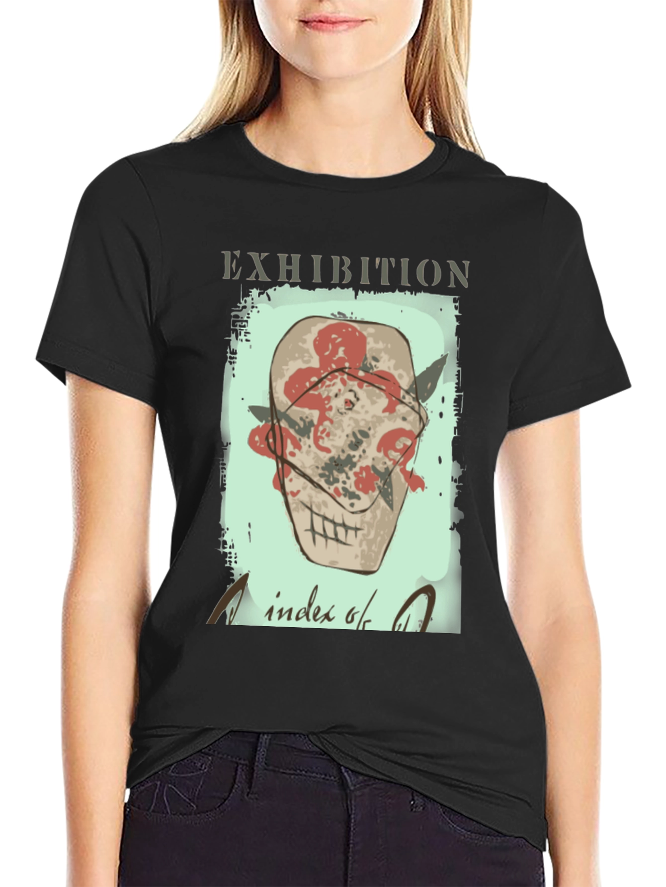 Exhibition T-Shirt - Index of Art Skull Graphic Tee