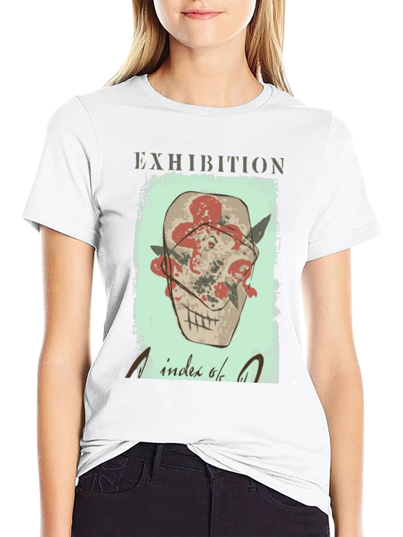 Exhibition T-Shirt - Index of Art Skull Graphic Tee
