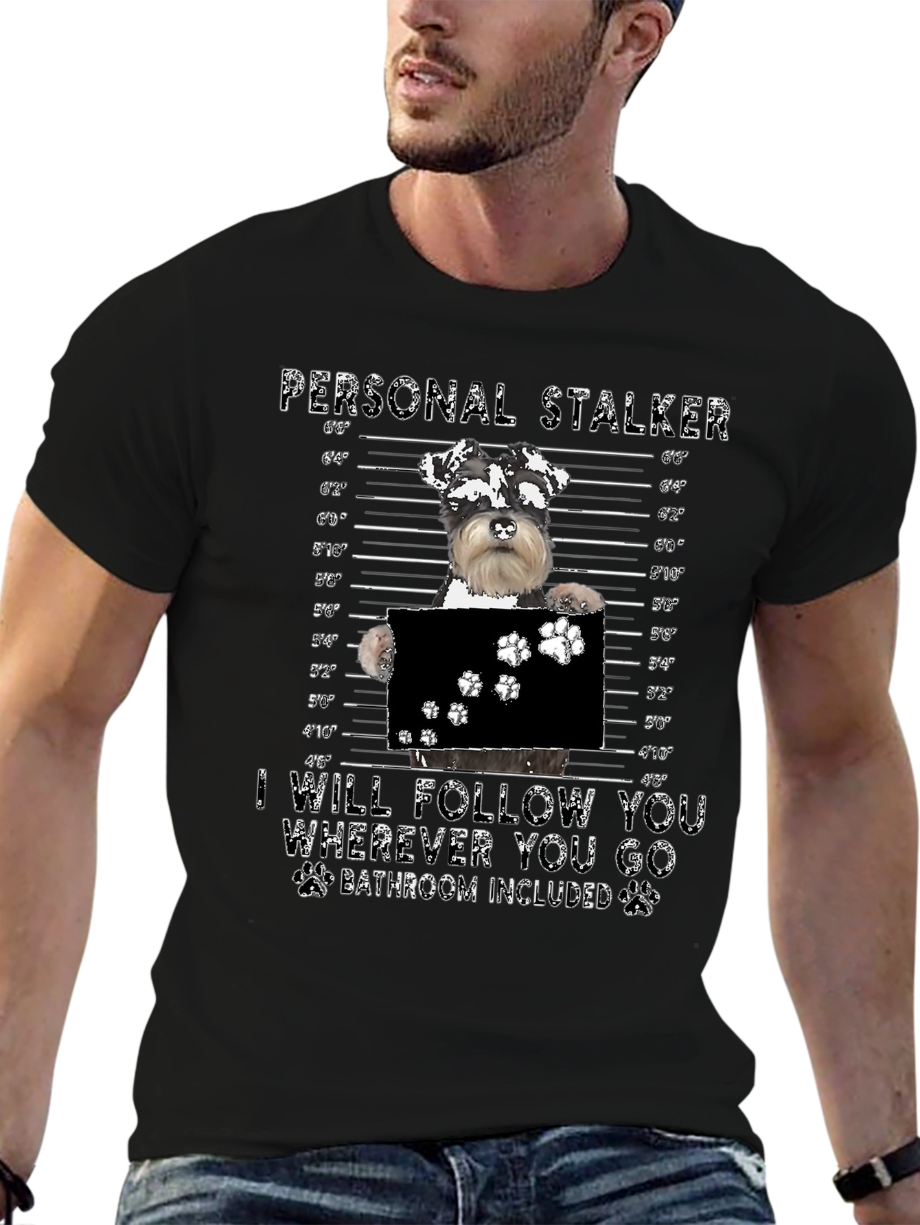 Personal Stalker Dog Mugshot T-Shirt