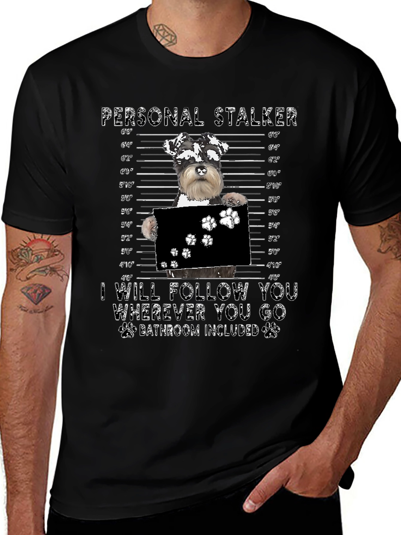Personal Stalker Dog Mugshot T-Shirt