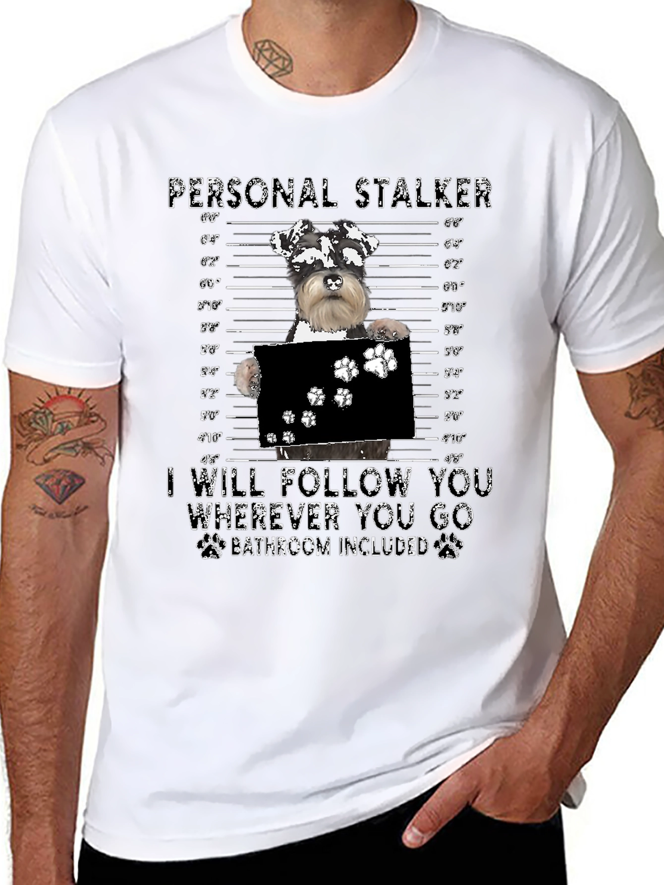 Personal Stalker Dog Mugshot T-Shirt