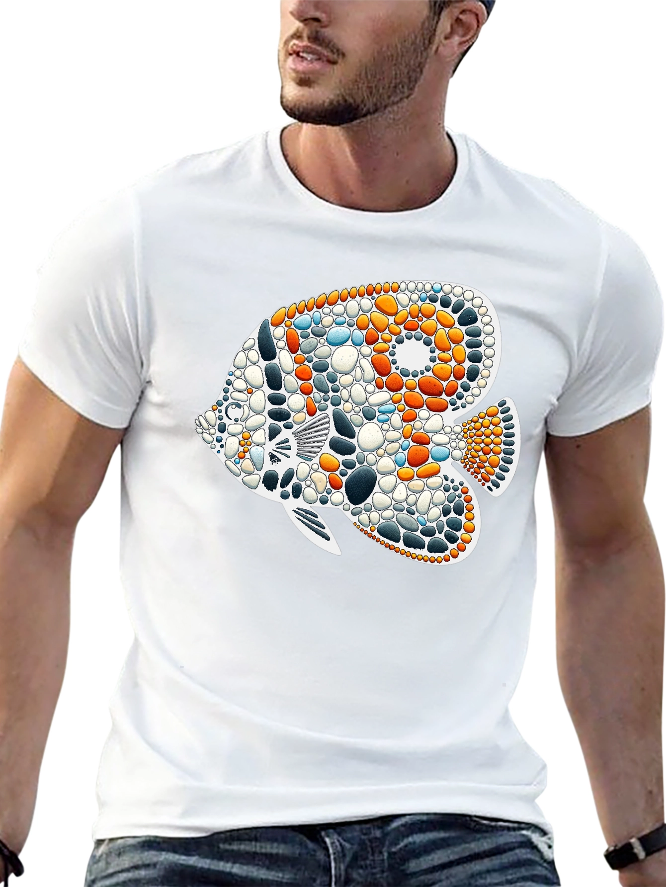 Mosaic Fish Graphic T-Shirt