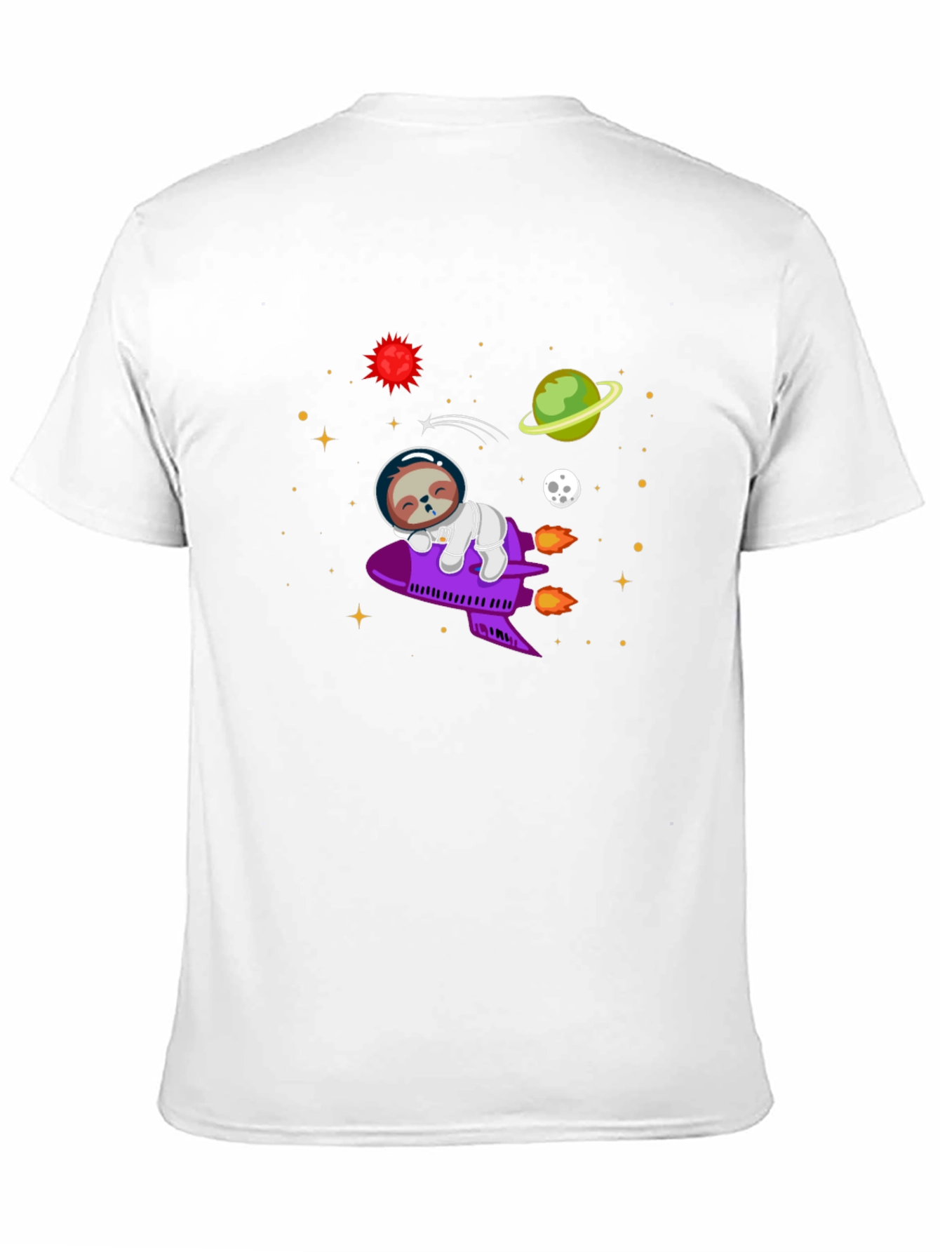 Sloth Astronaut T-Shirt - Space Rocket Design