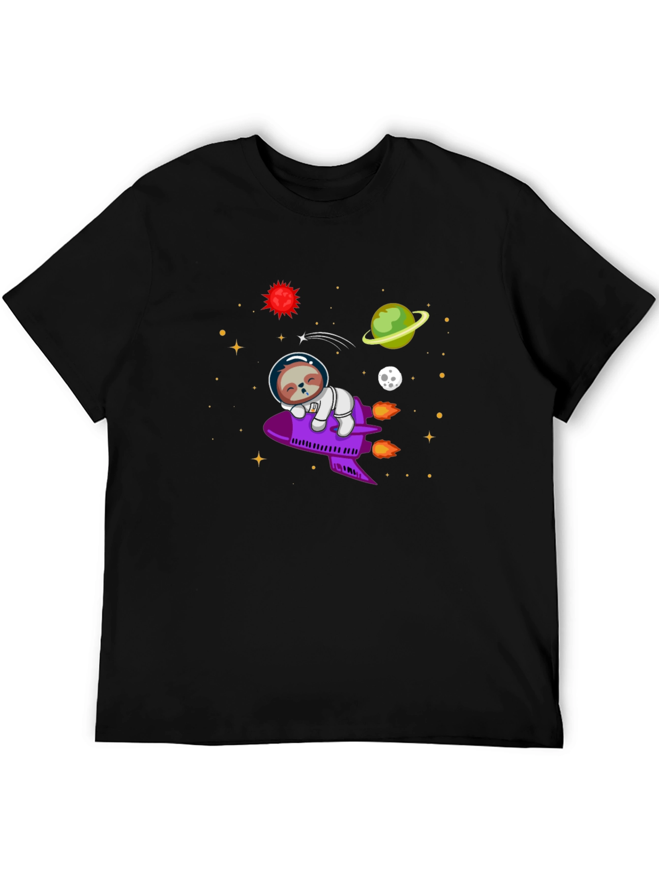 Sloth Astronaut T-Shirt - Space Rocket Design