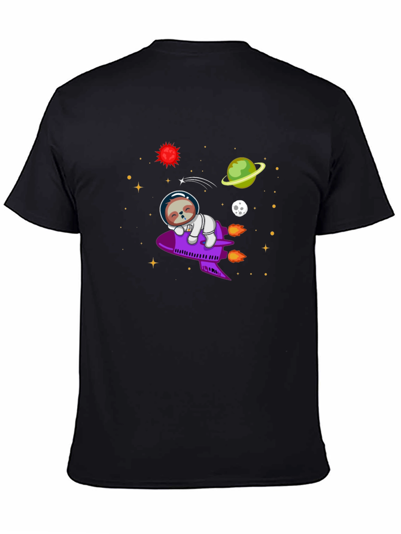 Sloth Astronaut T-Shirt - Space Rocket Design