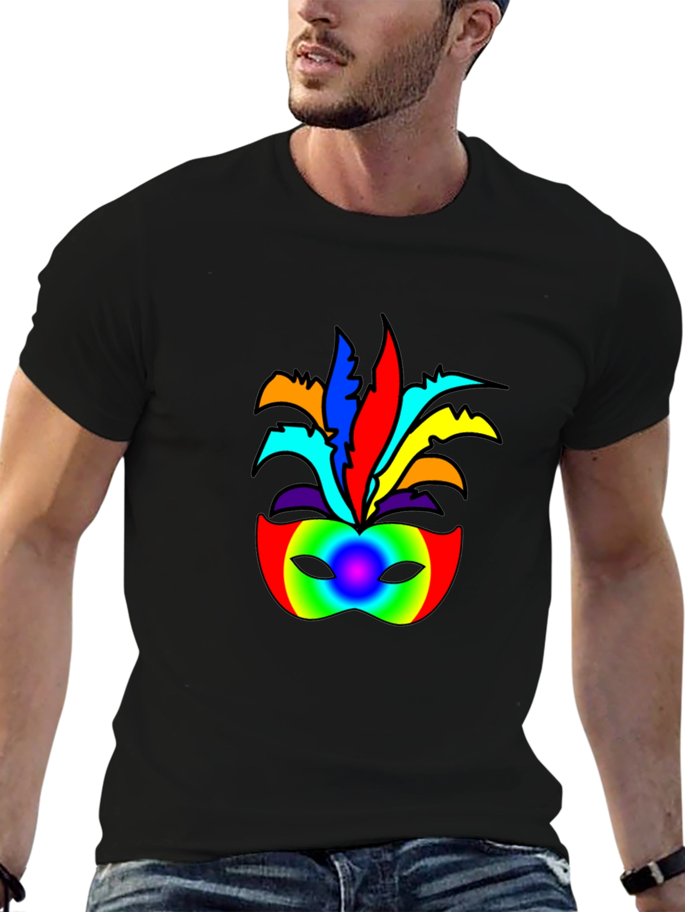 Colorful Masquerade Design T-Shirt