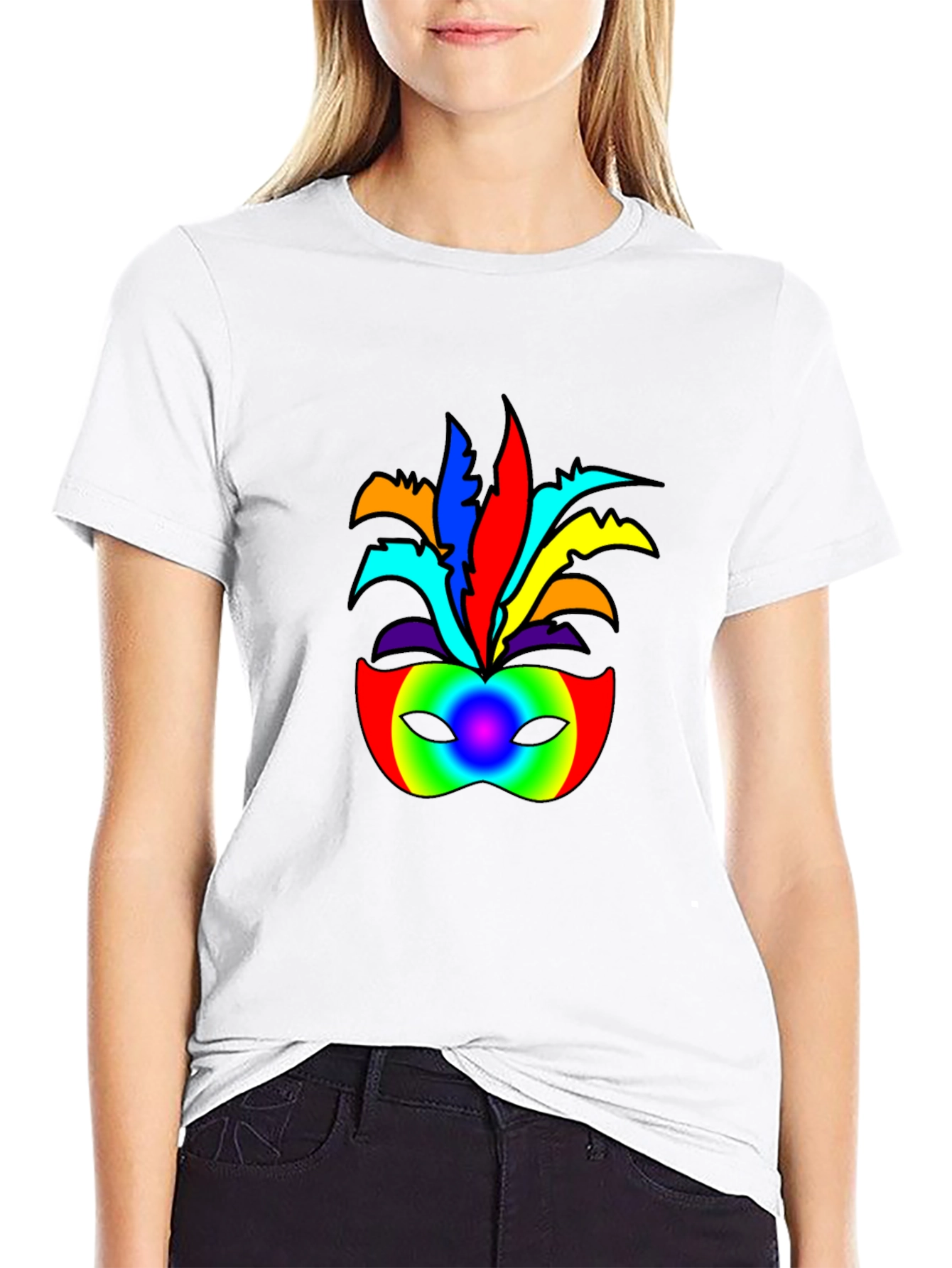 Colorful Masquerade Design T-Shirt